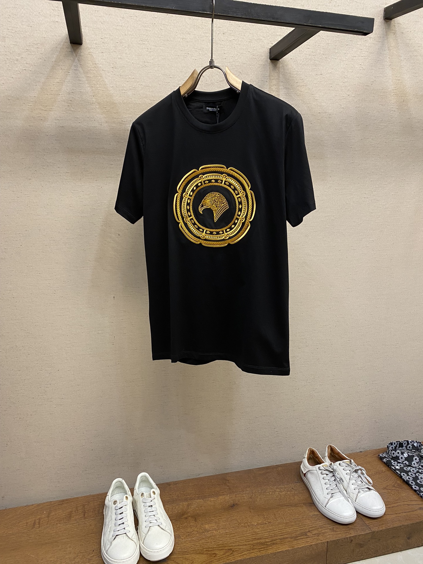 Stefano Ricci Embroidered Eagle Logo Crewneck Short Sleeve T-Shirt 2 i1736585107 5764 0