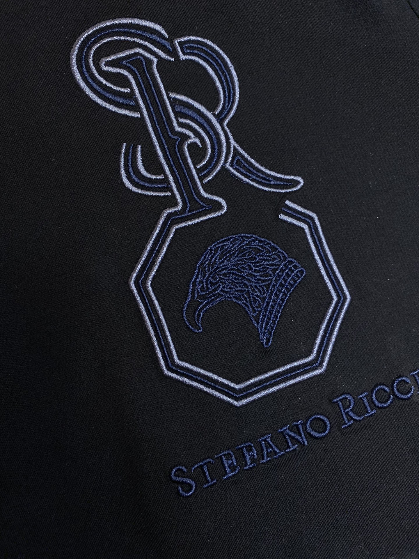 Stefano Ricci חולצת טי שירט לגברים מכותנת מורנת מבוי ריקמה 6 i1736585133 2275 0