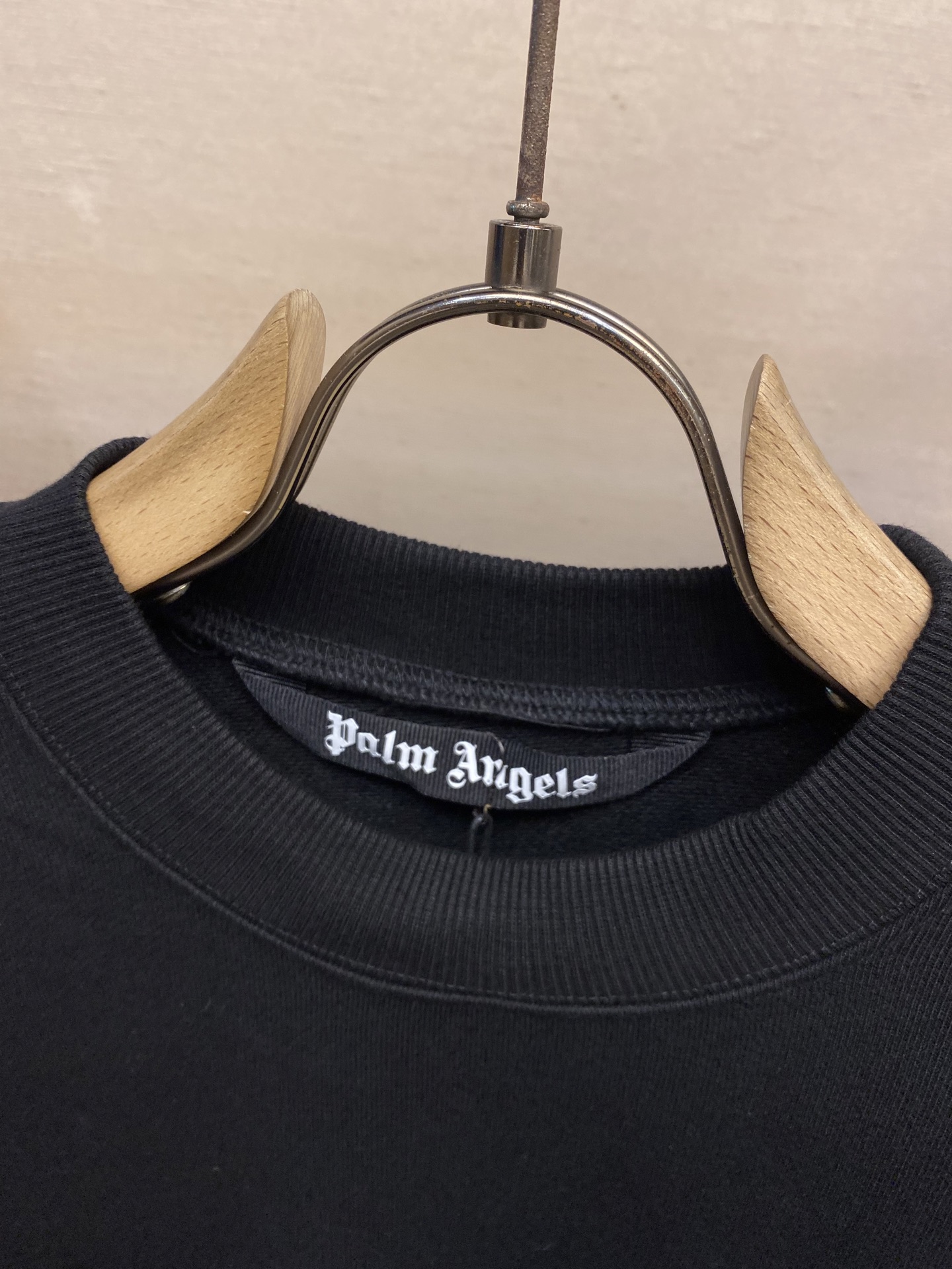 Palm Angels Round-Logo Cotton T-Shirt with Custom Hair-Crunches Printing - 图片 3