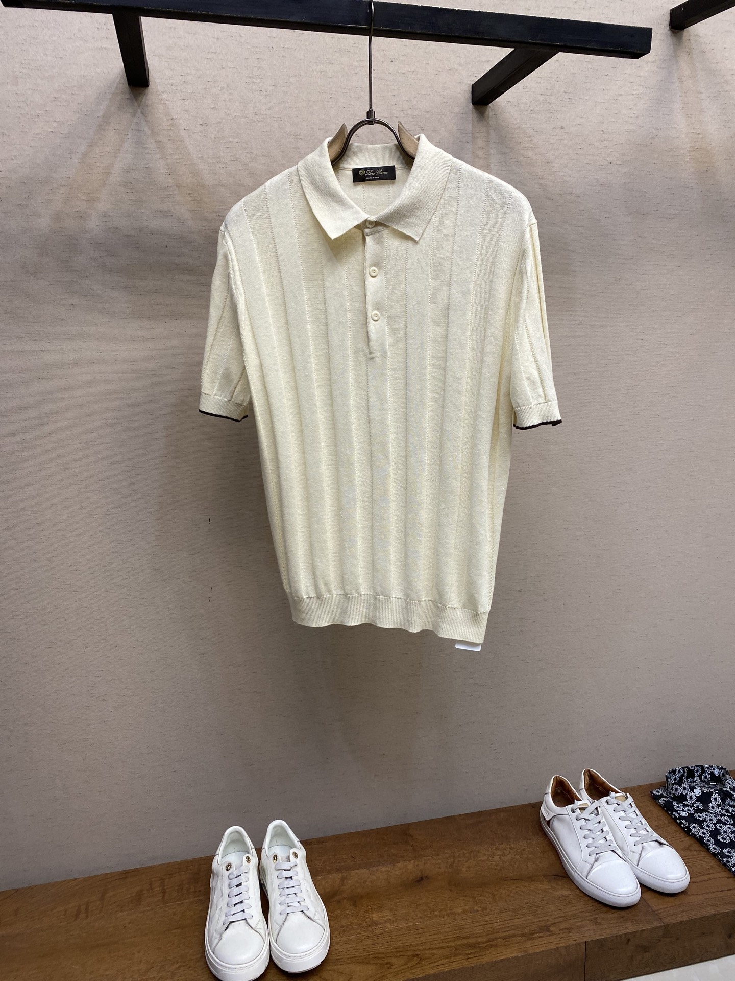 🌟🌟lp。，老钱风！亚麻棉针织混纺高端商务男士休闲翻领短袖POLO衫

尺码：S，M，L