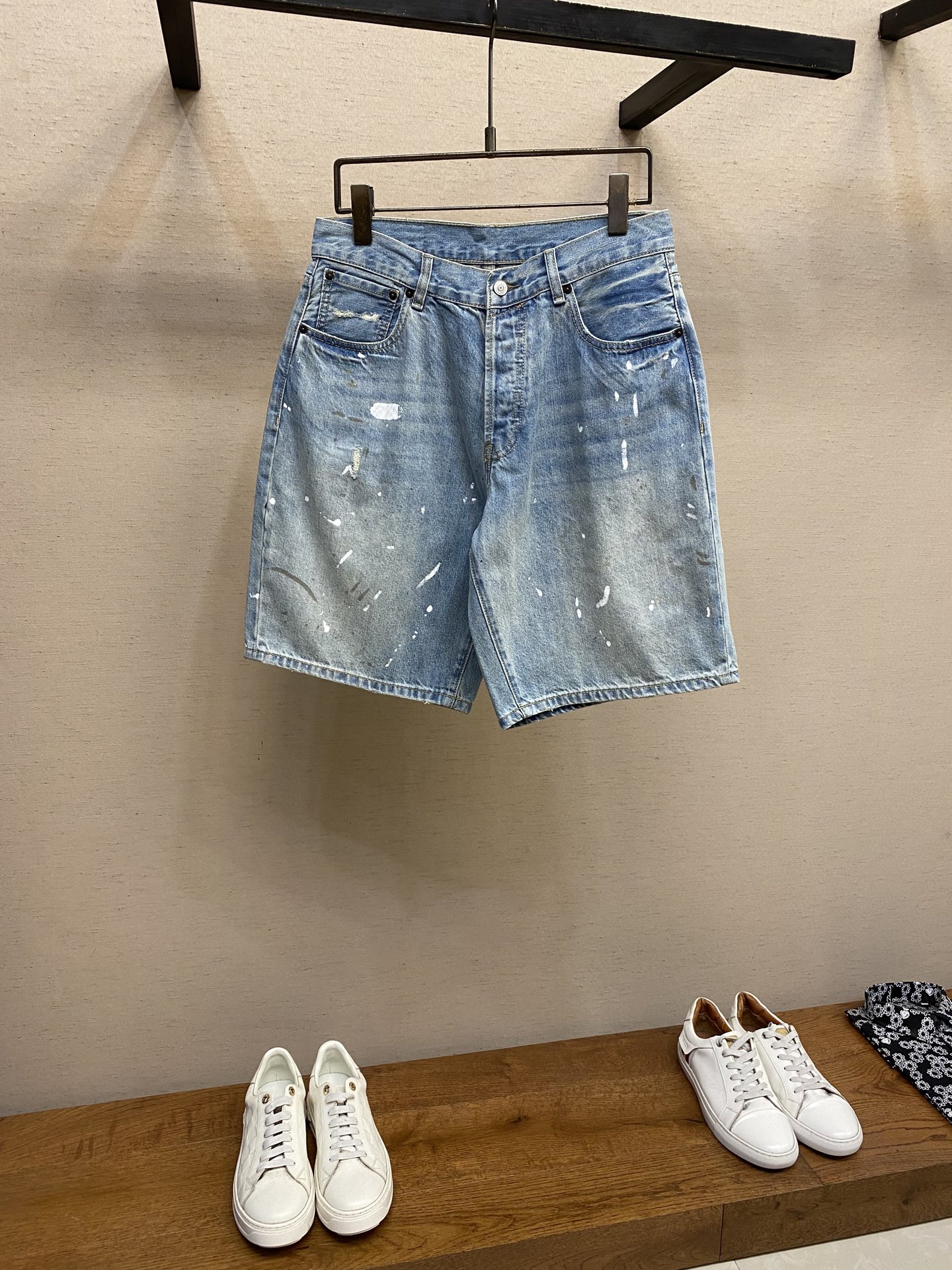 Acne Studios Ink Jeans with Custom Mackerel Cloths, Light Blue Wash, Eye Buttons. - 图片 1