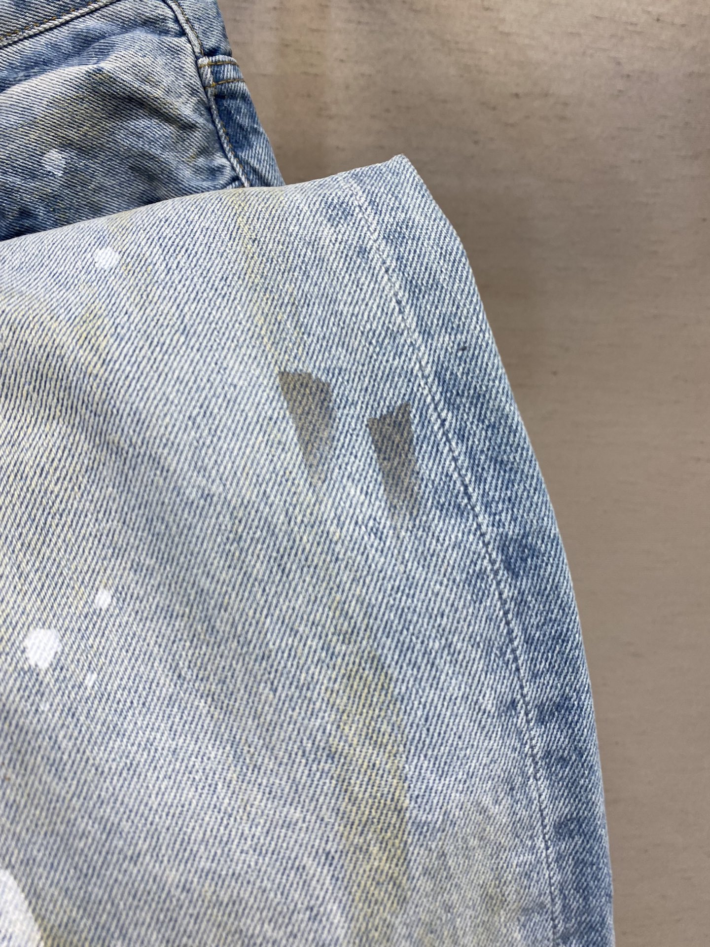 2021M Acne Studios Painted Jeans: Loose Fit, Leather-Mixed Fabric, Ideal for Spring-Summer - 图片 7