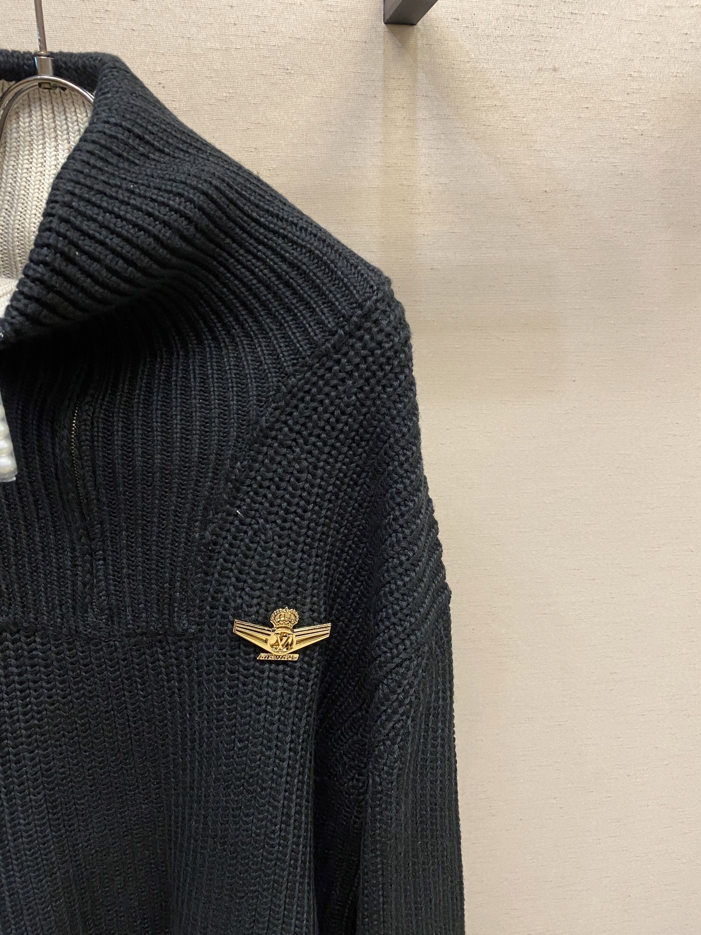 Wool Pilot Sweater: Australian Wool, Chromosomal Solidity, EU Standards, Cotton-Wool Blend - 图片 3