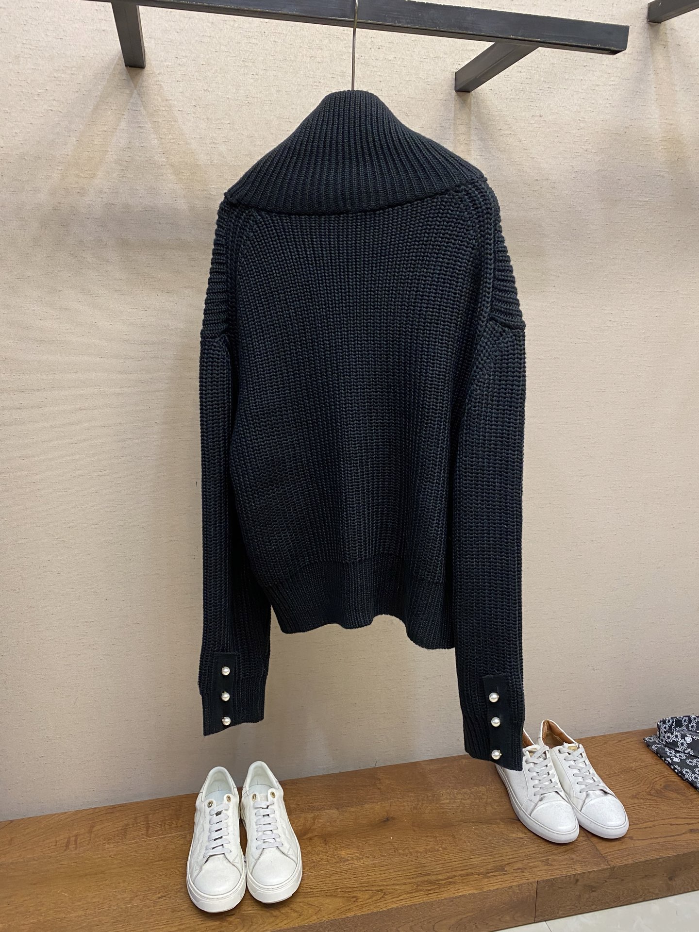 Wool Pilot Sweater: Australian Wool, Chromosomal Solidity, EU Standards, Cotton-Wool Blend - 图片 2