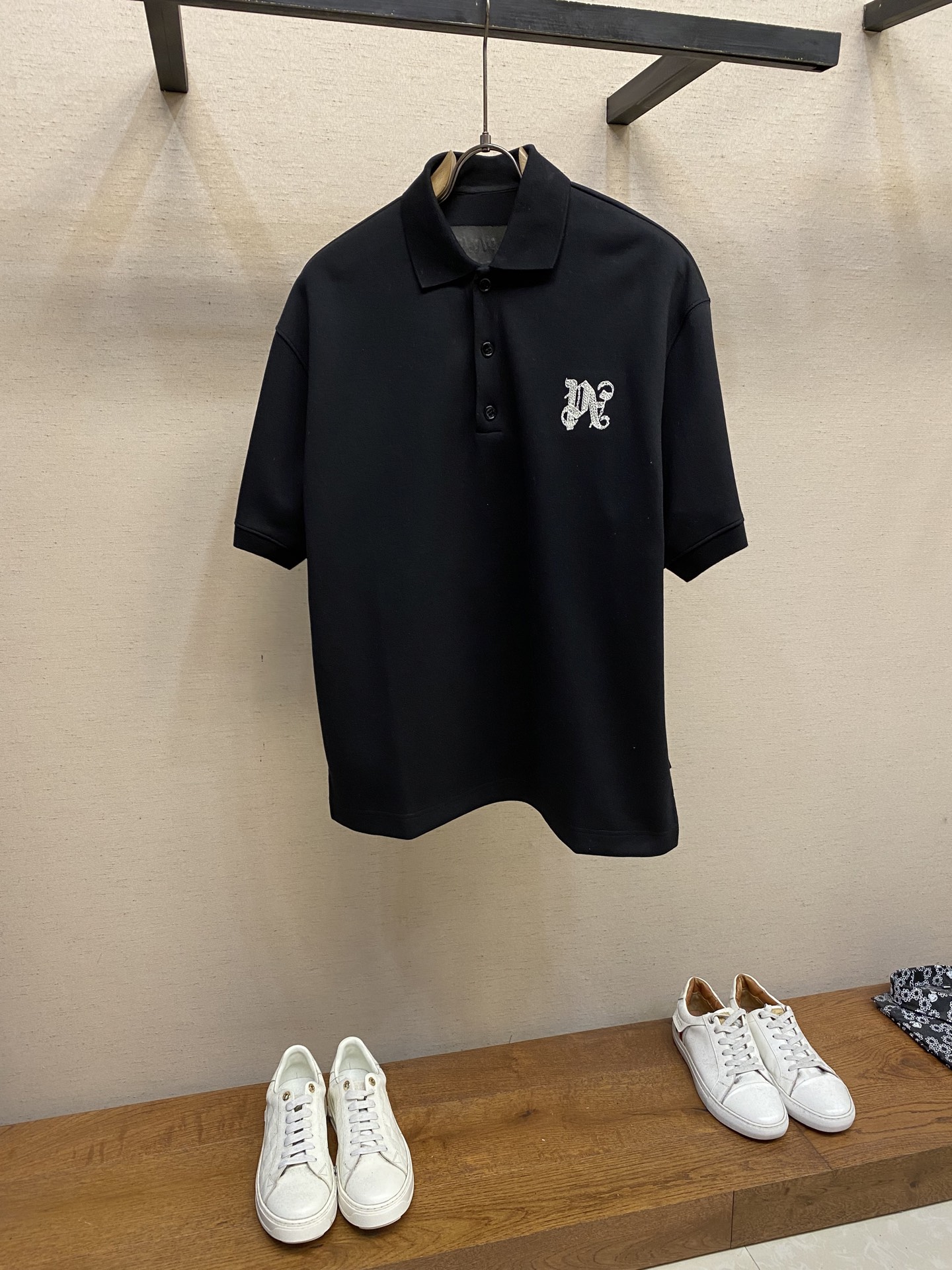 P650 🌟🌟 Palm Angels 25 summer stomping on a loose-brained man’s shortspolo shirt Size: S-XL
