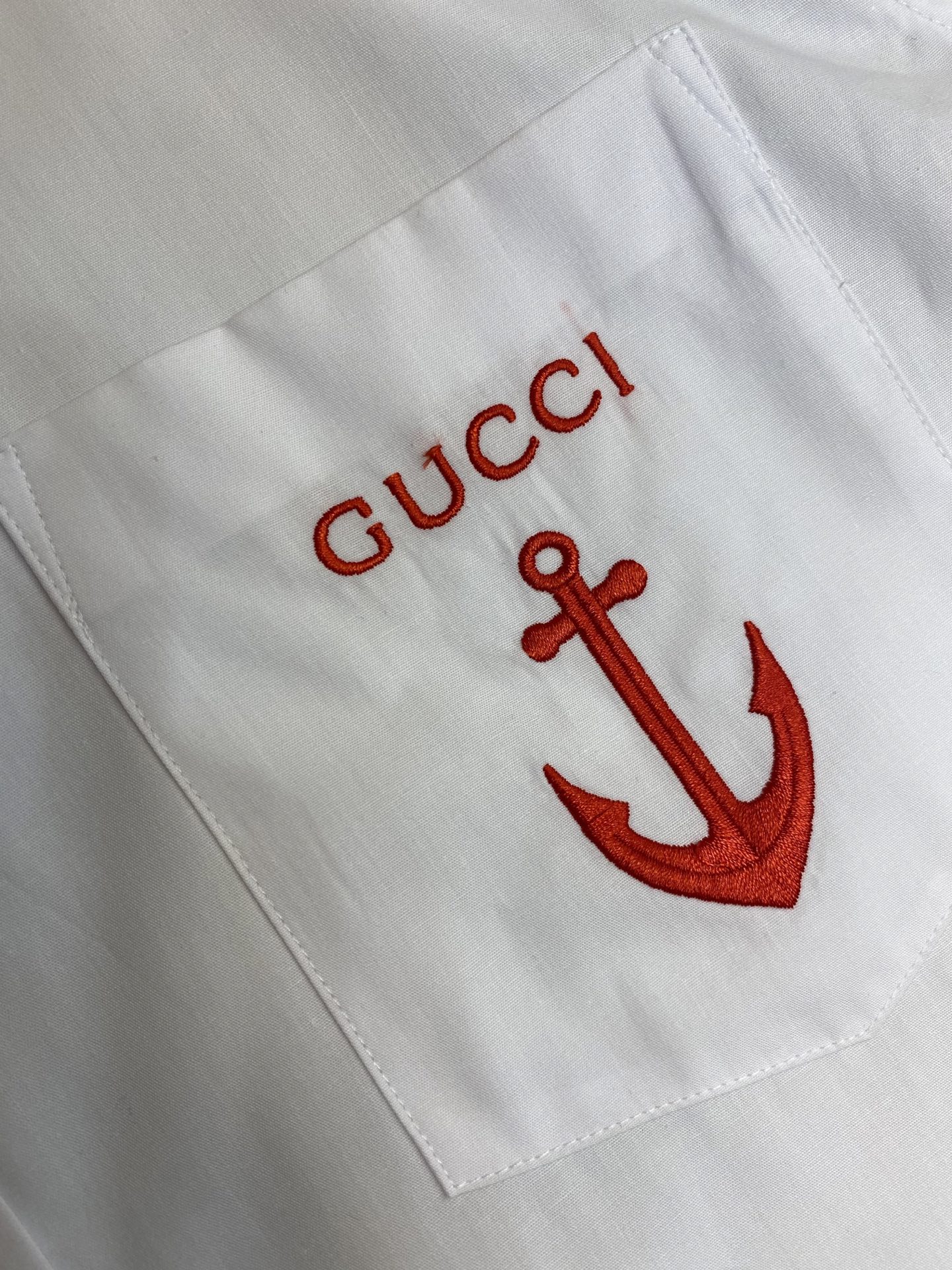 Gucci Hot-Synthetic Shirt with Anchor Embroidery, Exclusive Market Item, Various Sizes Available. - 图片 5