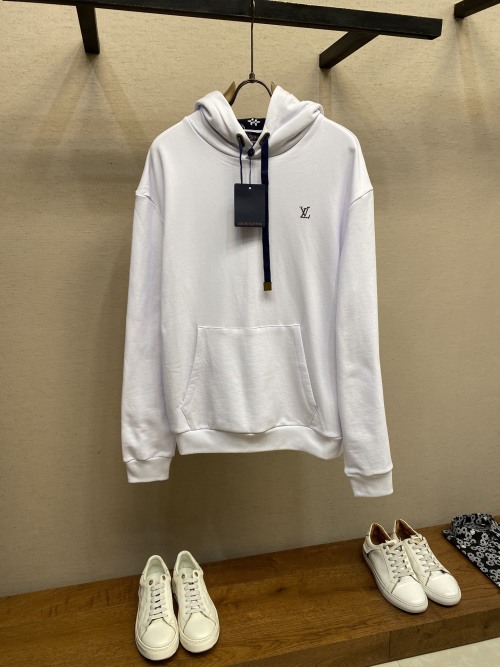 Louis Vuitton White Logo Pocket Long Sleeve Hoodie, Casual Pullover Sweatshirt 1 Louis Vuitton White Logo Pocket Long Sleeve Hoodie, Casual Pullover Sweatshirt
