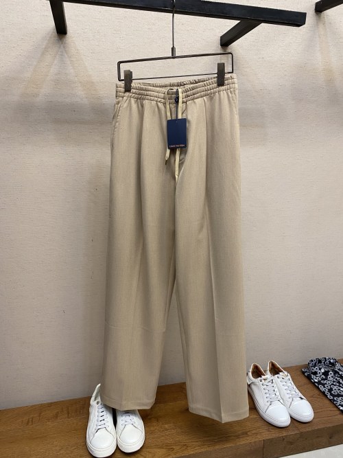 Louis Vuitton 2025 Fall Wool Drawstring Straight-Leg Trousers