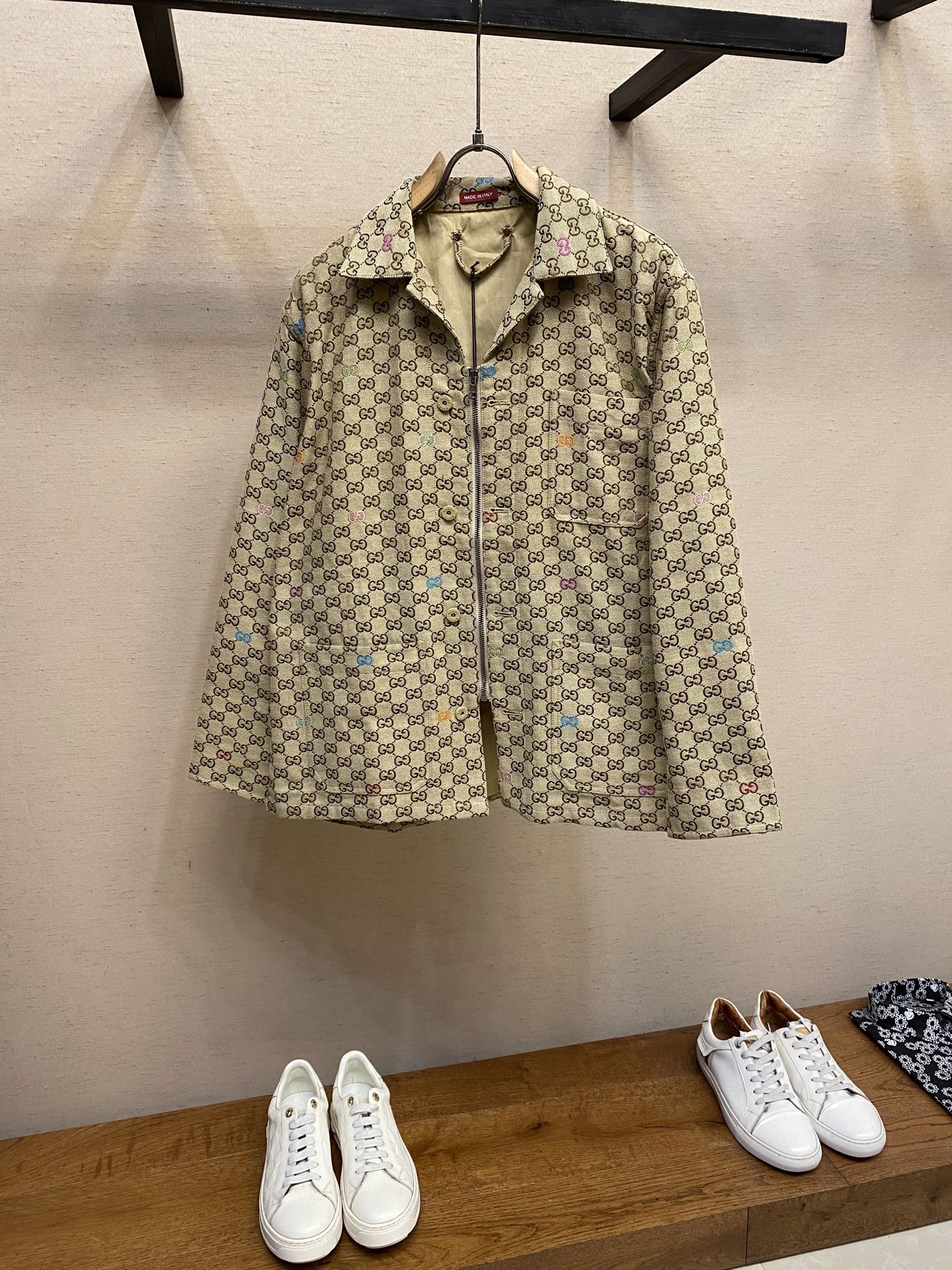 2025 Gucci Autumn Morning GG Canvas Jacket in Camel and Dark Brown