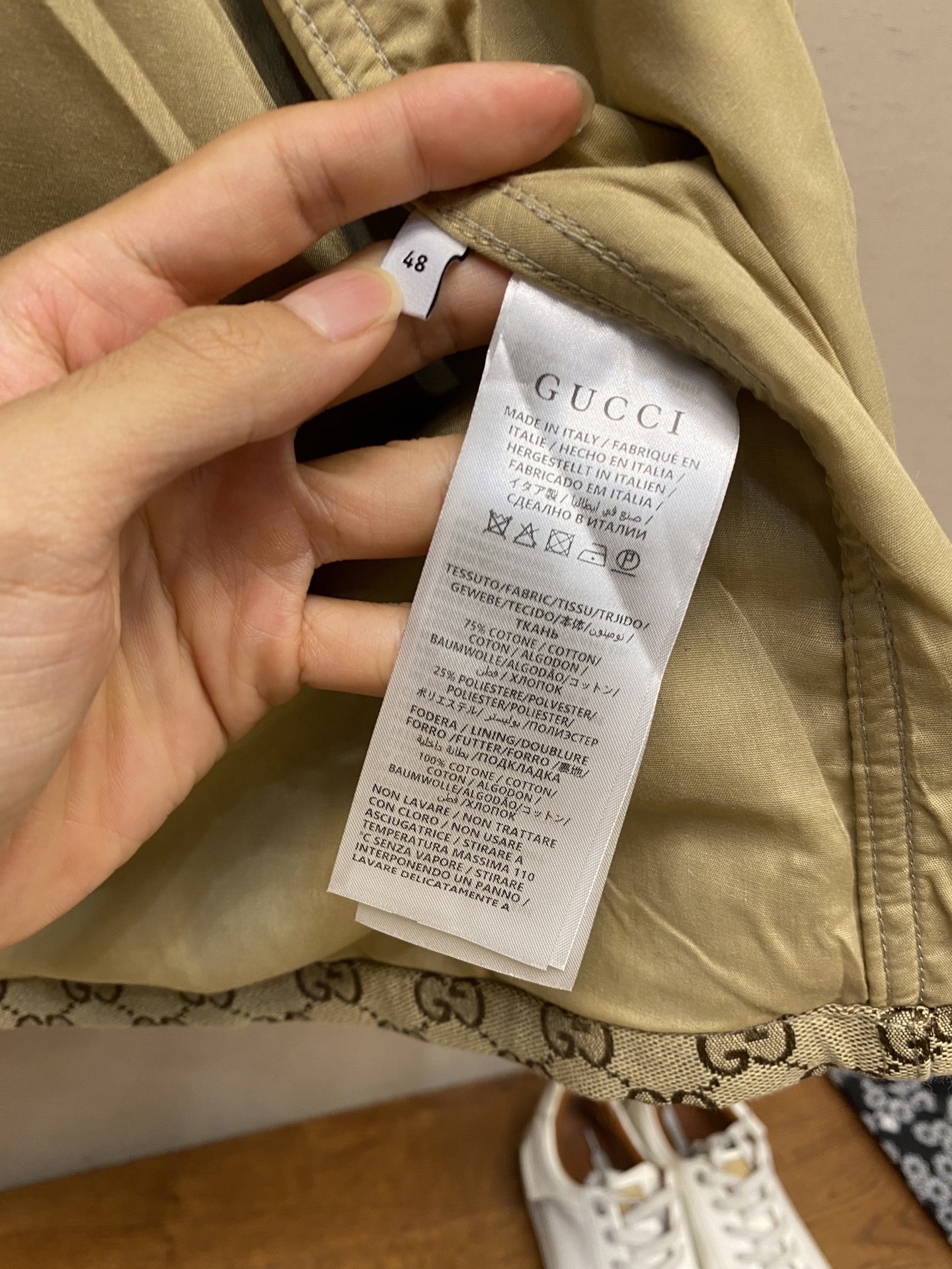 2025 Gucci Autumn Morning GG Canvas Jacket in Camel and Dark Brown - 图片 7