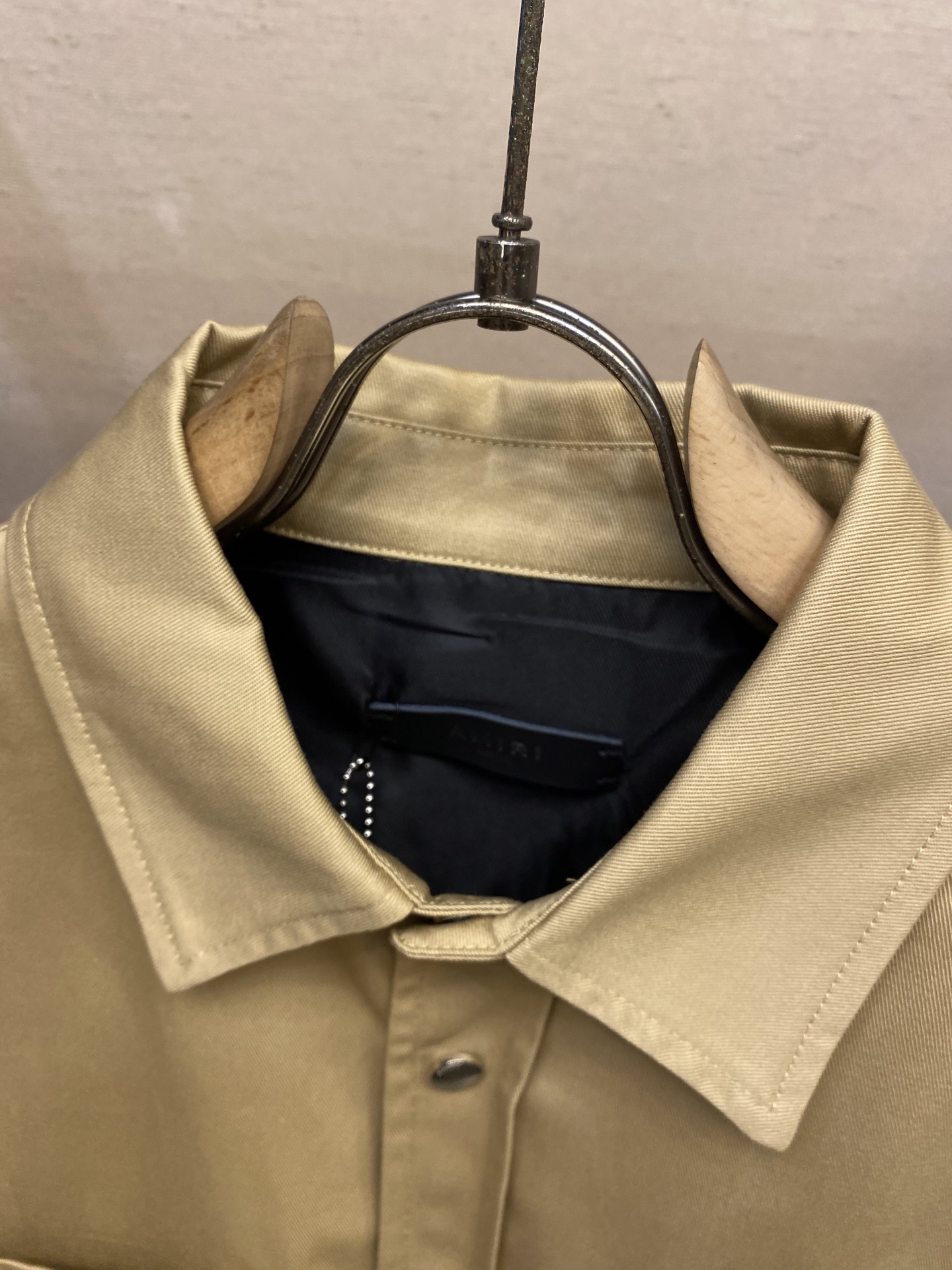 Amiri24ss Summer Shirt: Tweeded Cotton, Machine Embroidery, Hardware Spares | Black, Khaki, Sizes S-L - 图片 4