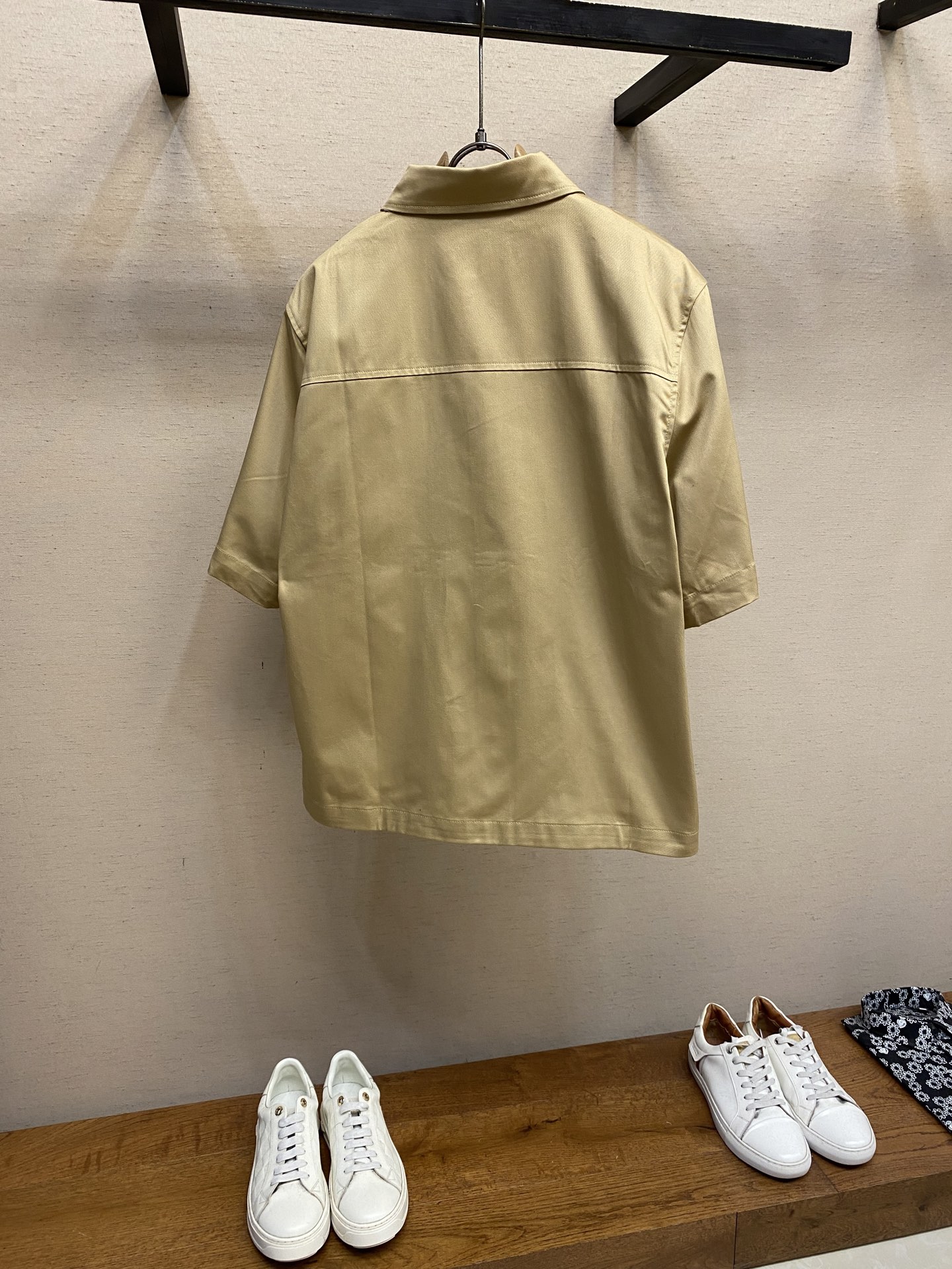 Amiri24ss Summer Shirt: Tweeded Cotton, Machine Embroidery, Hardware Spares | Black, Khaki, Sizes S-L - 图片 2