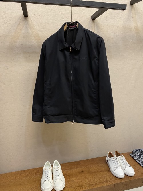 Gucci Women's Black Lightweight Jacket with Embroidered Logo, Sizes M-2XL 1 Gucci Women's Black Lightweight Jacket with Embroidered Logo, Sizes M-2XL