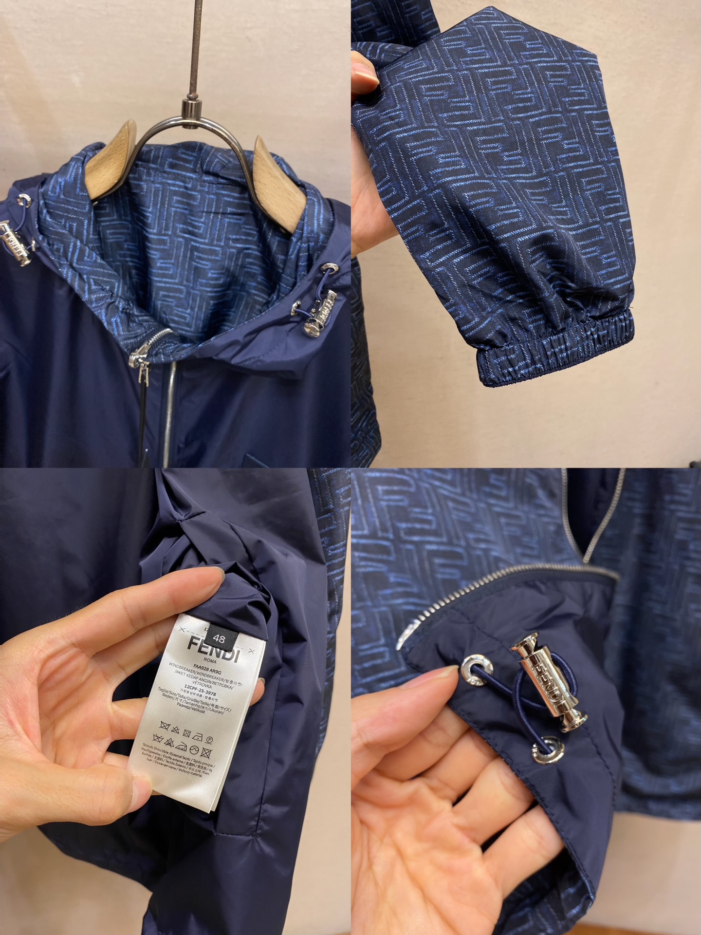 🌟🌟Fendi，FF尼龙双面穿夹克

面料选择：
选用百分百涤纶纤维制成的尼龙面料。涤纶纤维本身的断裂强