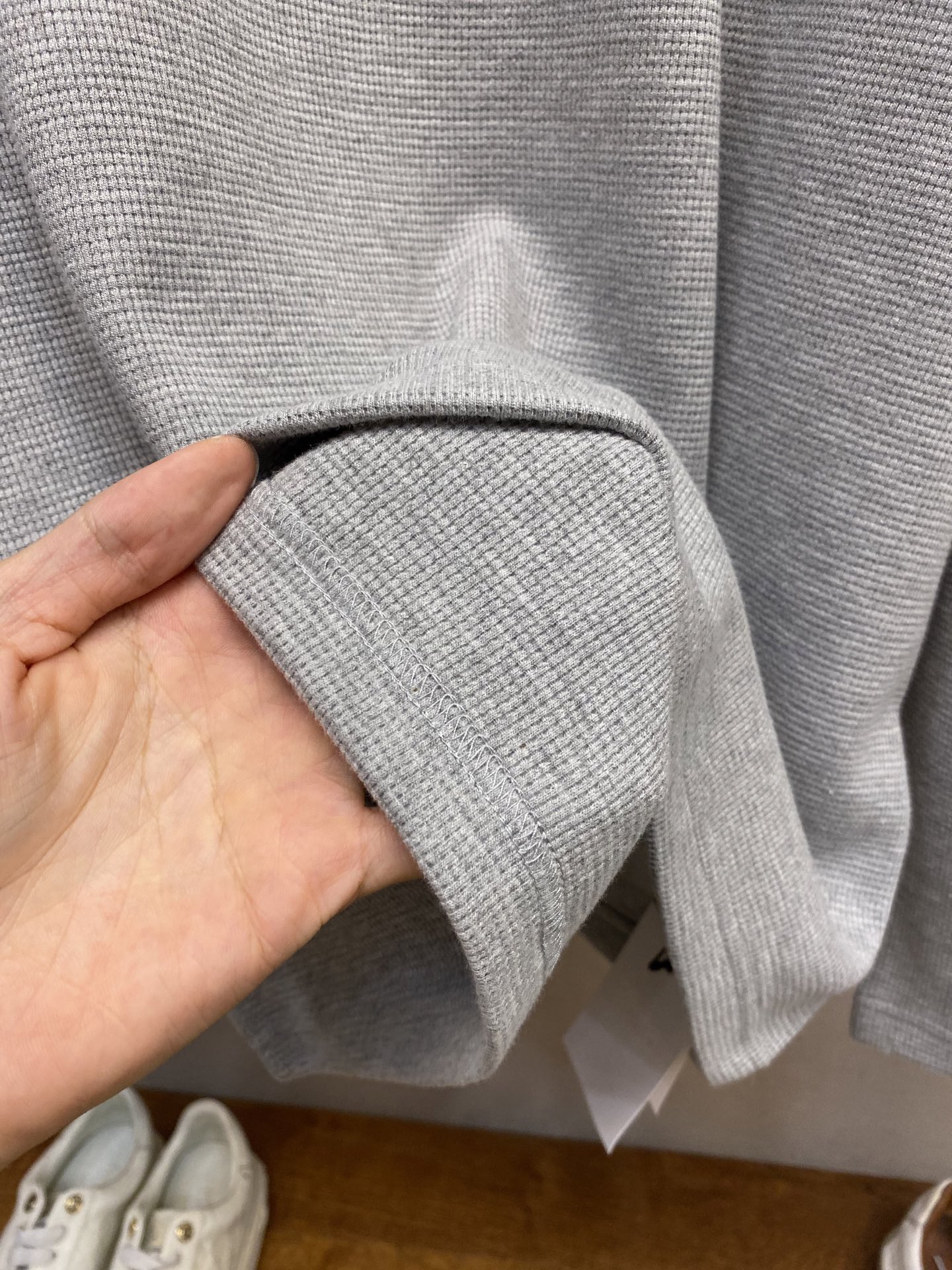 🌟🌟 Chrome Heart  CH/25 梵文亨利领华夫格加厚长袖T恤。类似卫衣。面料采用洗前350