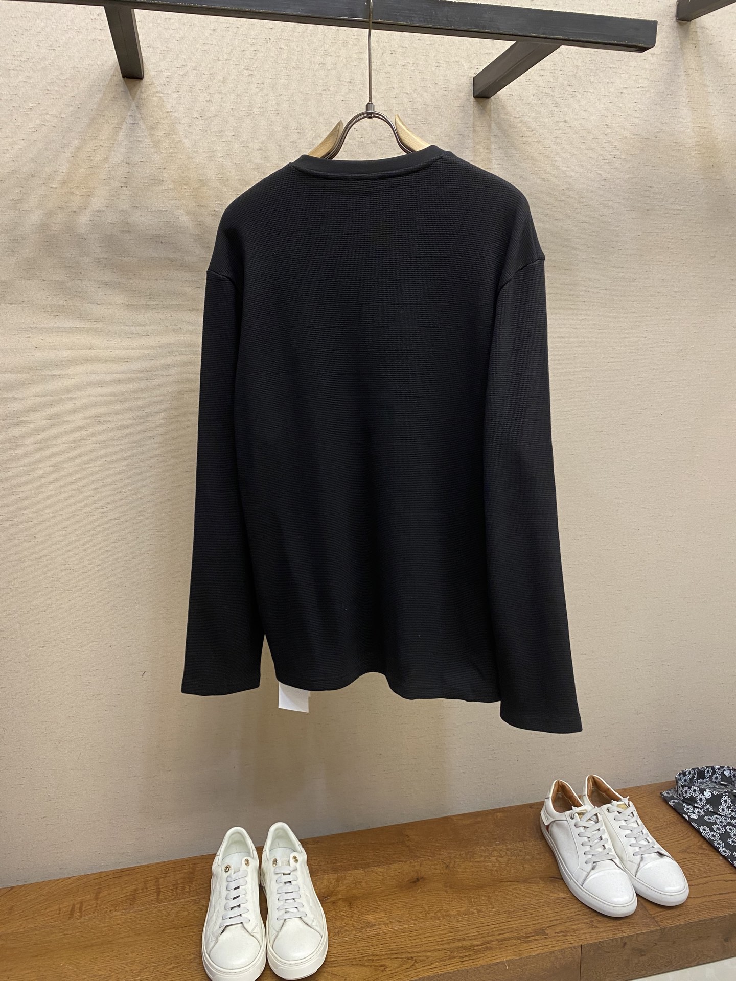 🌟🌟 Chrome Heart  CH/25 梵文亨利领华夫格加厚长袖T恤。类似卫衣。面料采用洗前350