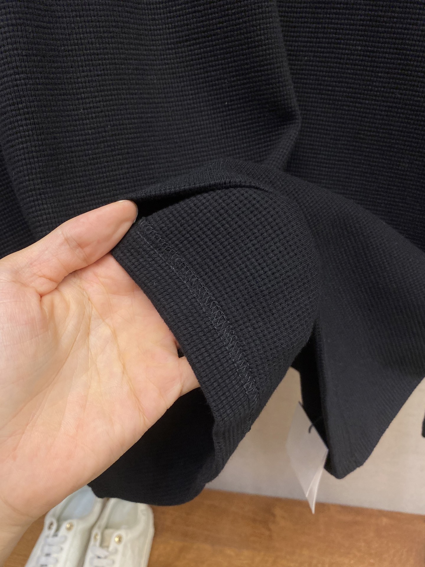 🌟🌟 Chrome Heart  CH/25 梵文亨利领华夫格加厚长袖T恤。类似卫衣。面料采用洗前350