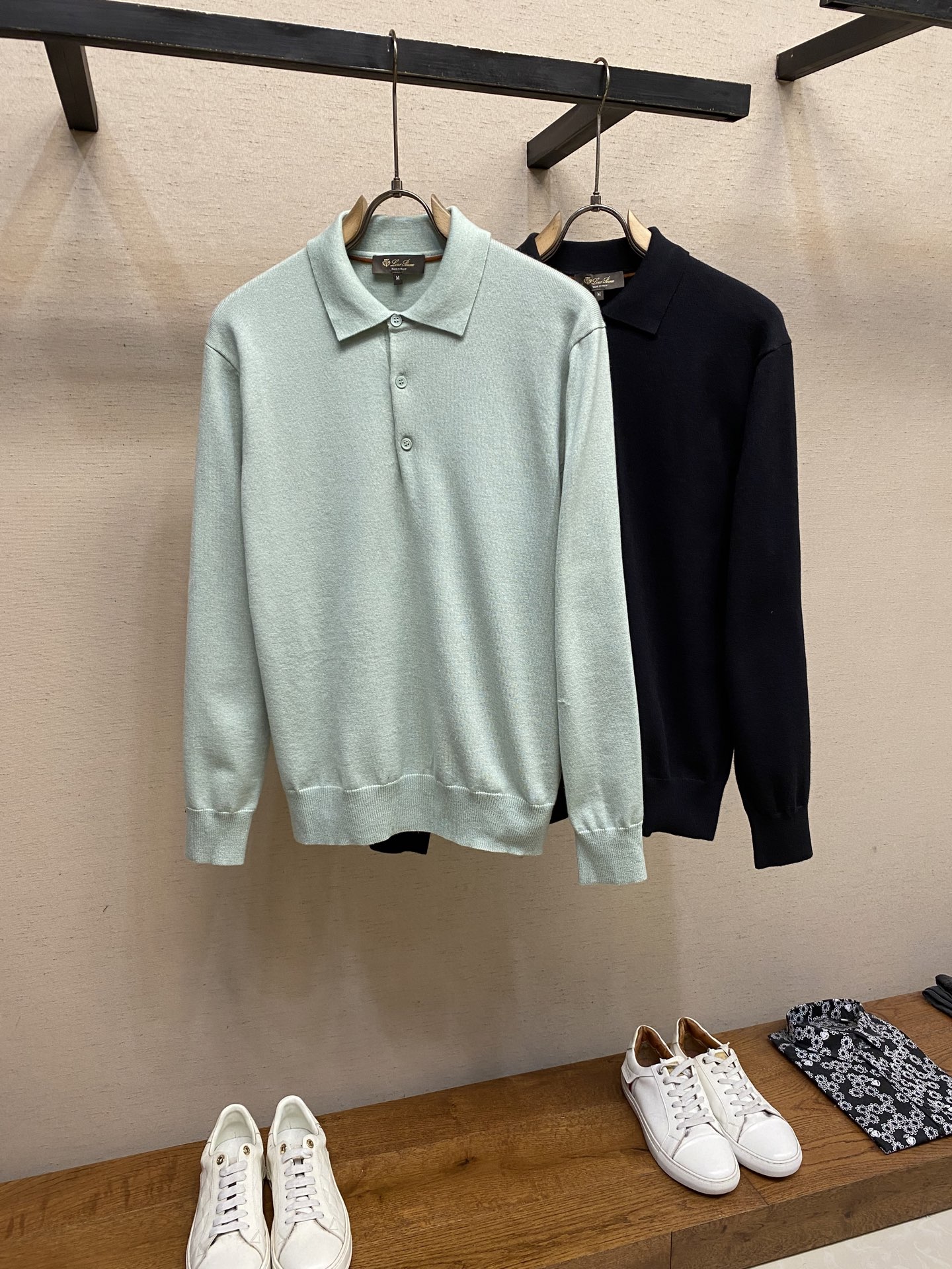 🌟🌟lP🆕，秋冬新款进口绵羊毛混纺针织翻领毛衣，男士时尚休闲套头毛衣针织衫！贸易公司渠道稀出，同步官网发