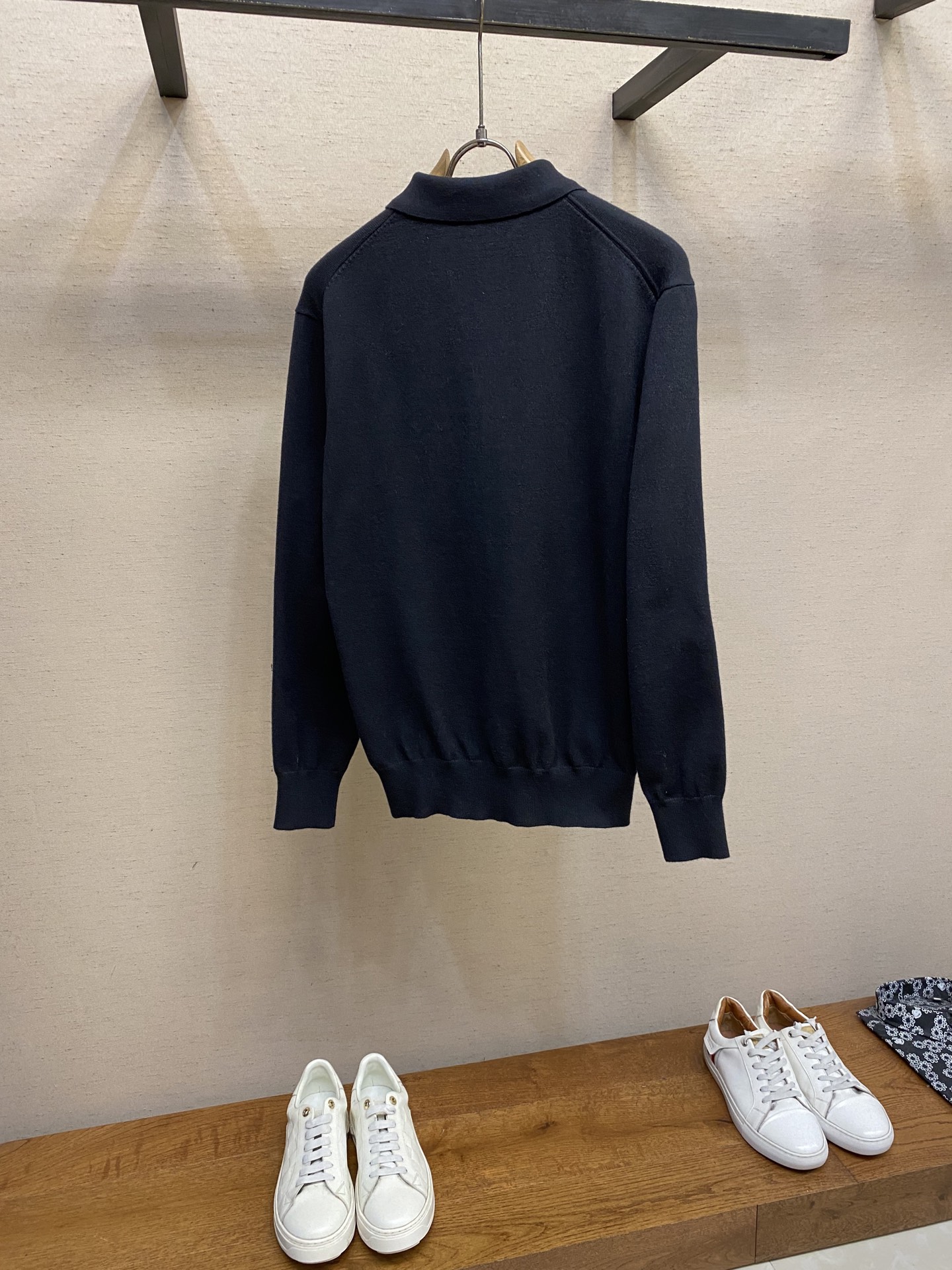 🌟🌟lP🆕，秋冬新款进口绵羊毛混纺针织翻领毛衣，男士时尚休闲套头毛衣针织衫！贸易公司渠道稀出，同步官网发