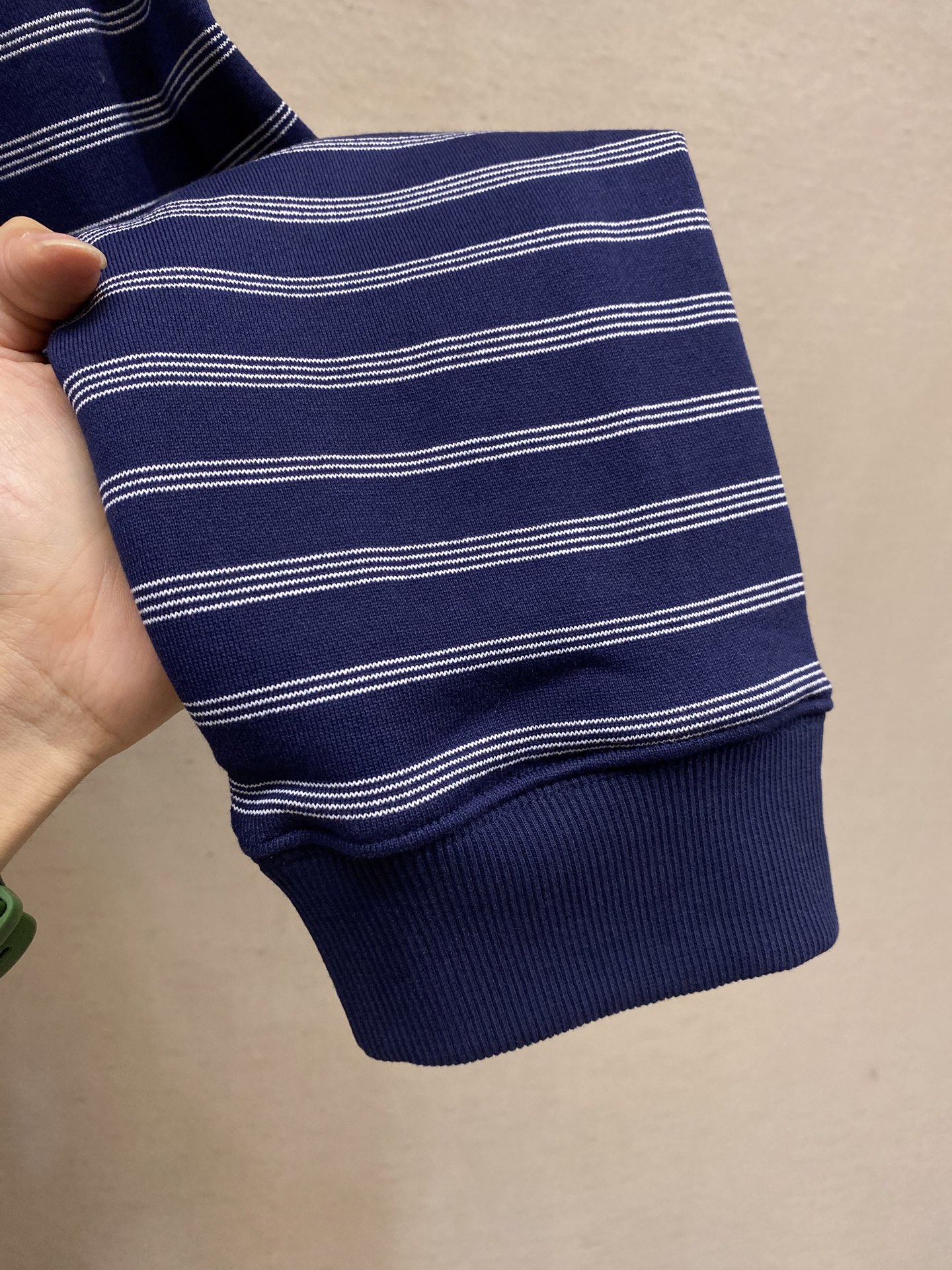 🌟🌟Miu Miu 25SS条纹拉链POLO衫，正品14700购入开发，定制定染50支纱线条纹卫衣料38