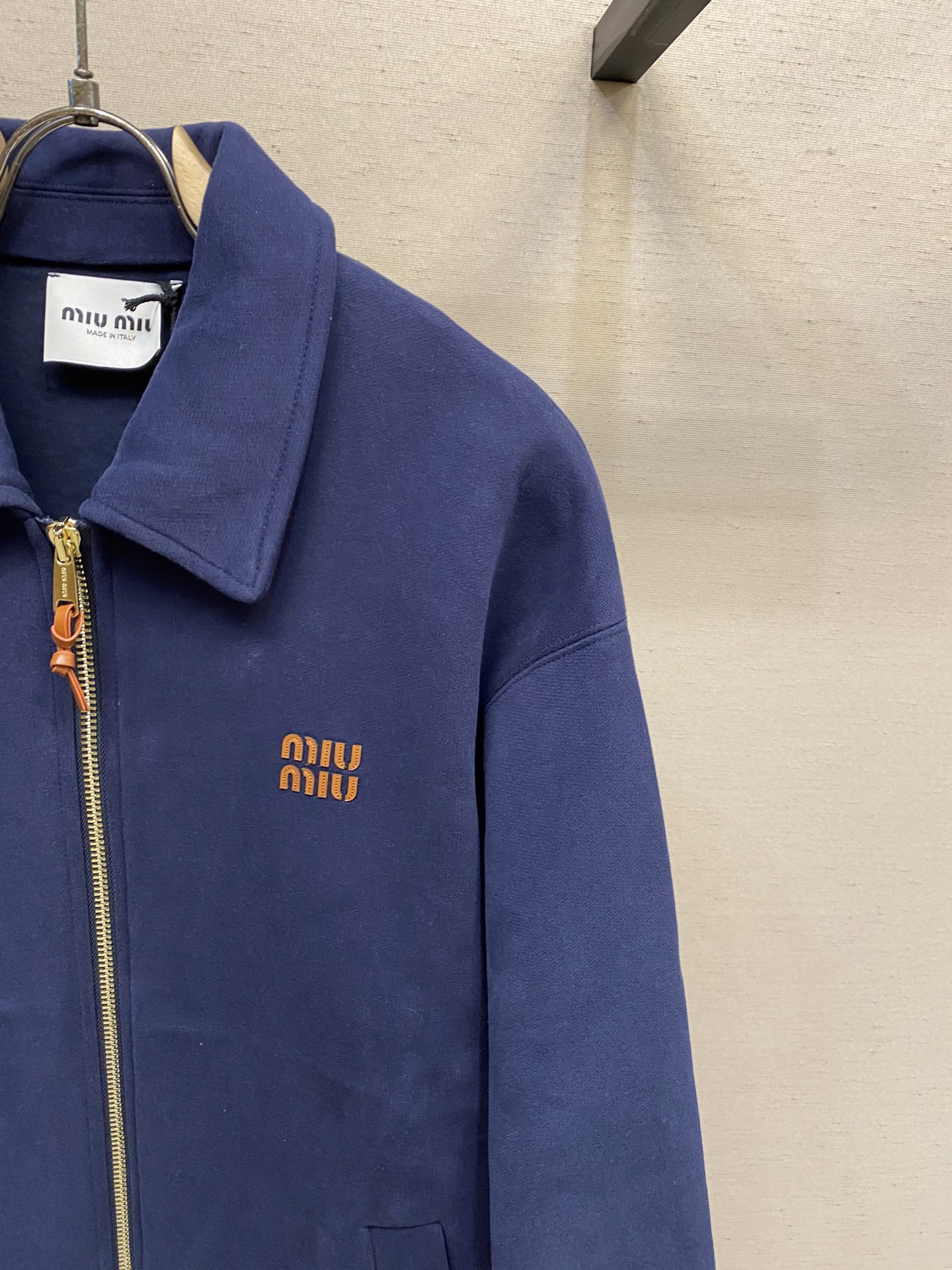 🌟🌟Miu Miu 棉质平纹针织夹克，正品25400购入开发，680克平纹复合面料 2*2潮牌螺纹440