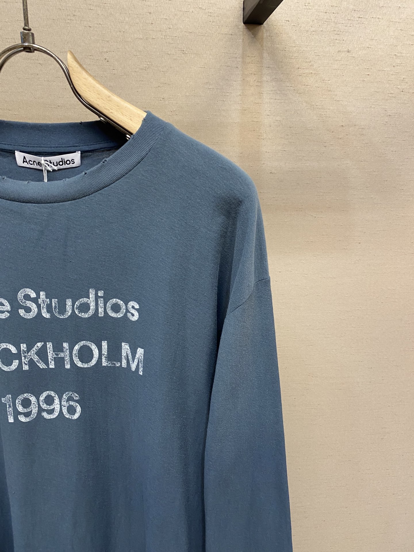 🌟🌟Acne Studios，男女同款圆领长袖T恤 秋天可外穿 冬天可打底 一年四季可穿 超高性价比 随