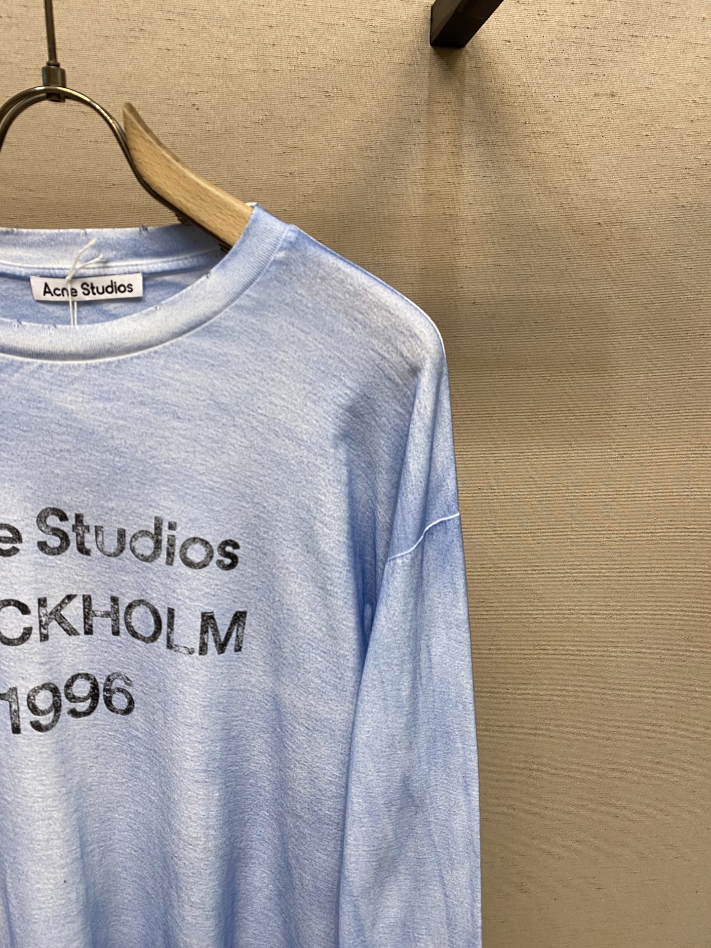 🌟🌟Acne Studios，男女同款圆领长袖T恤 秋天可外穿 冬天可打底 一年四季可穿 超高性价比 随