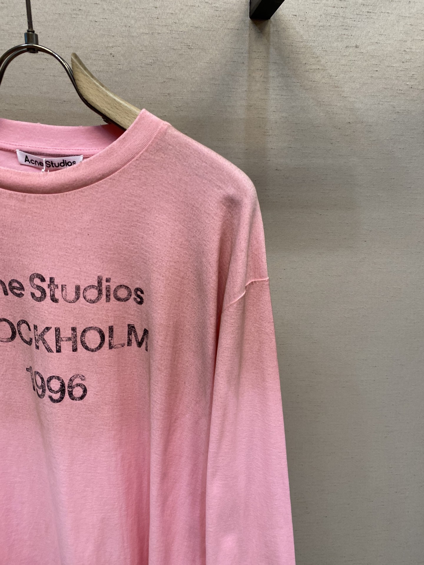 🌟🌟Acne Studios，男女同款圆领长袖T恤 秋天可外穿 冬天可打底 一年四季可穿 超高性价比 随