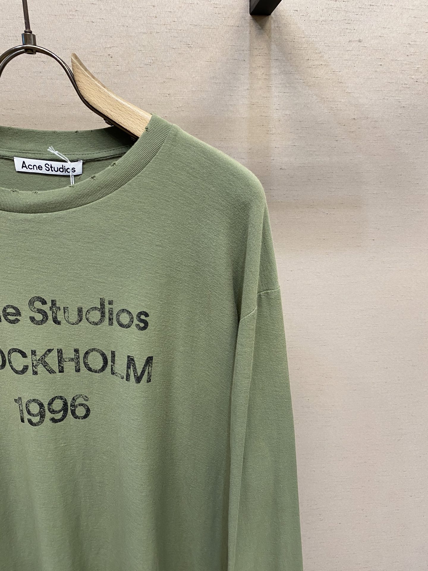 🌟🌟Acne Studios，男女同款圆领长袖T恤 秋天可外穿 冬天可打底 一年四季可穿 超高性价比 随