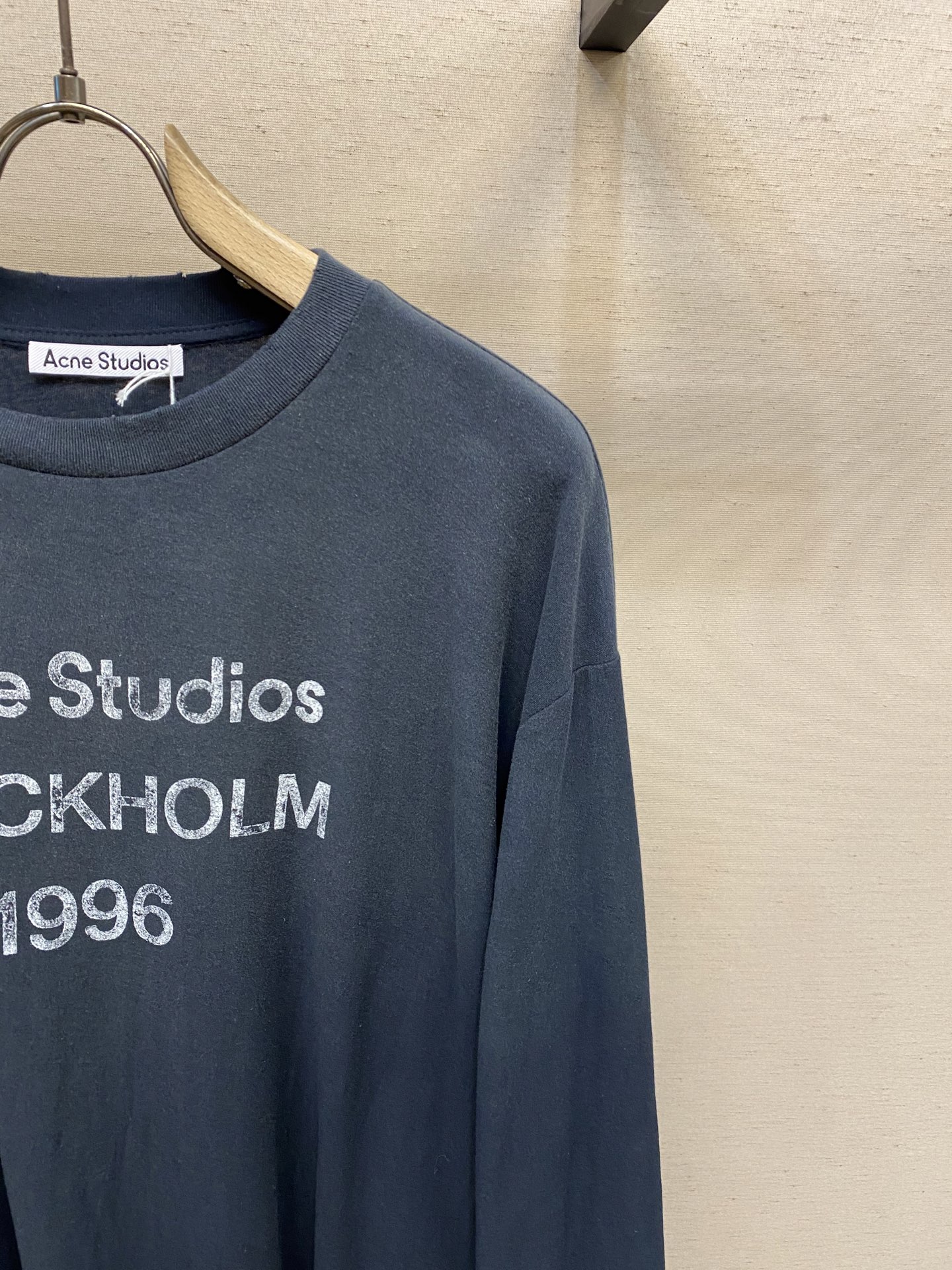 🌟🌟Acne Studios，男女同款圆领长袖T恤 秋天可外穿 冬天可打底 一年四季可穿 超高性价比 随