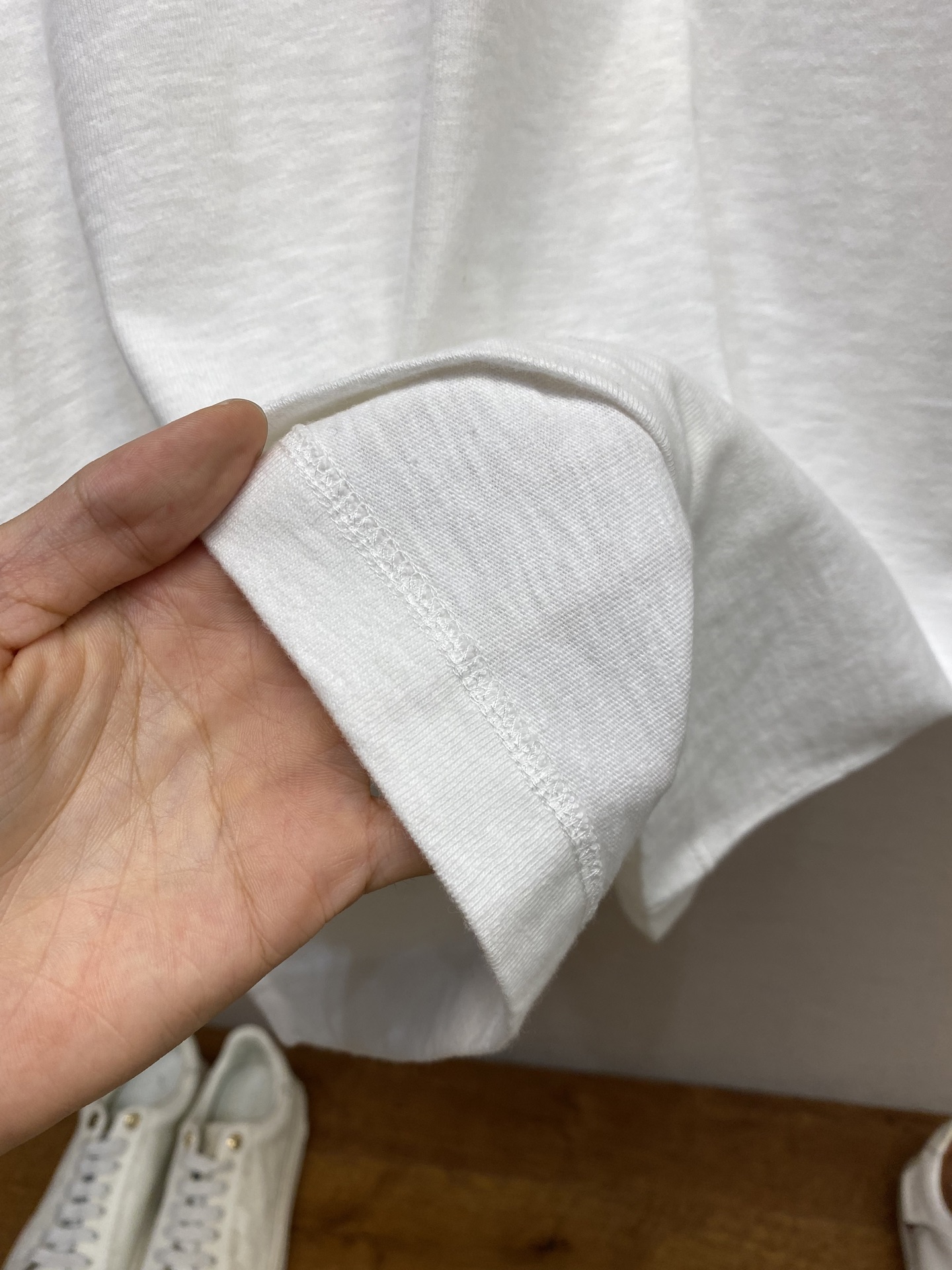 🌟🌟CHANEL，小香中古巴黎秀场员工半袖T恤/经典刺绣袖口字母滴胶短袖T恤 竹节棉质成衣洗水纯棉 ⚠️