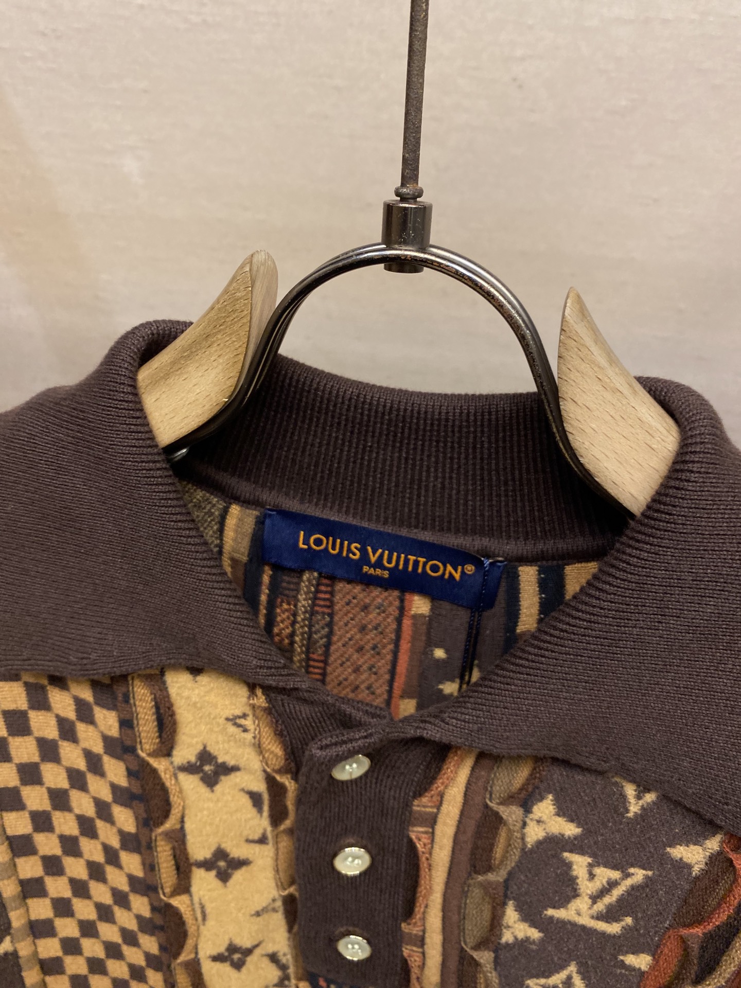 🌟🌟1V、路易威登 25FW 联名Nigo系列Monogram花㚏提花重工Polo领短袖重工定位立体撞色