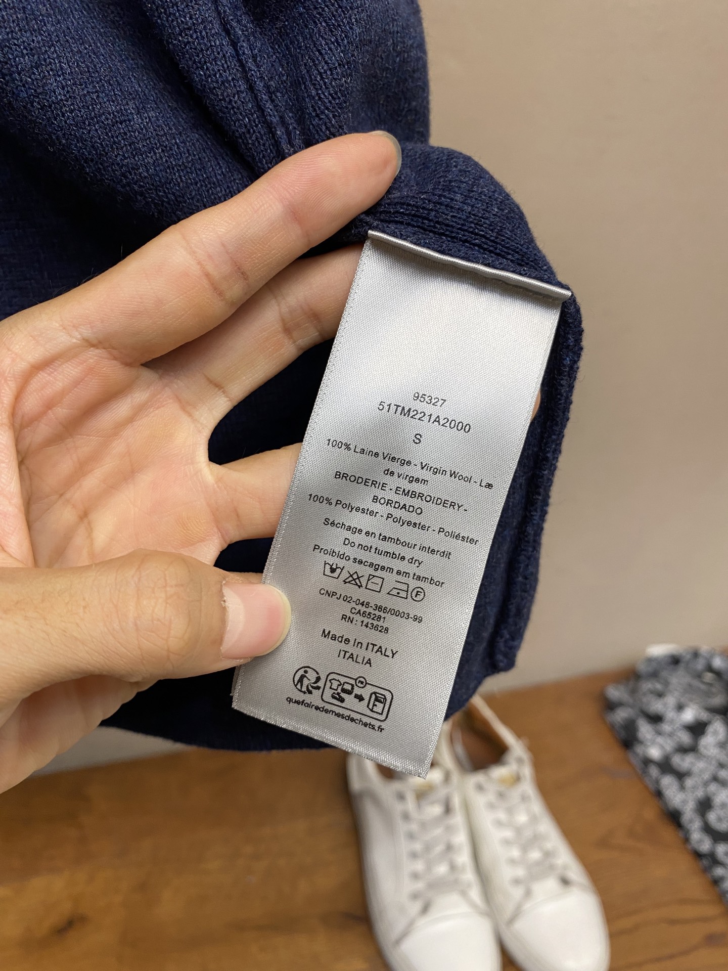 🌟🌟Dior、CD字母毛织外套 毛料采用48支超细50%羊毛50%棉混纺纱线，运用进口14针毛织机双面立