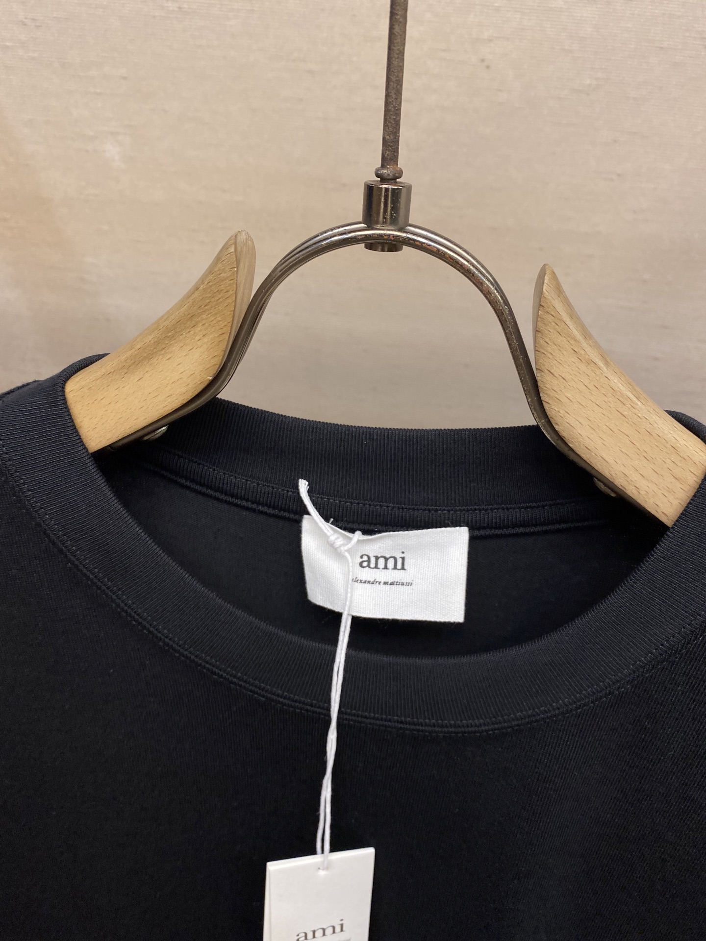 🌟🌟AMl……2025FW早秋新品男女同款重磅棉质立体爱心❤️/后背同色AMI刺绣宽松版棉质半袖T恤洗涤