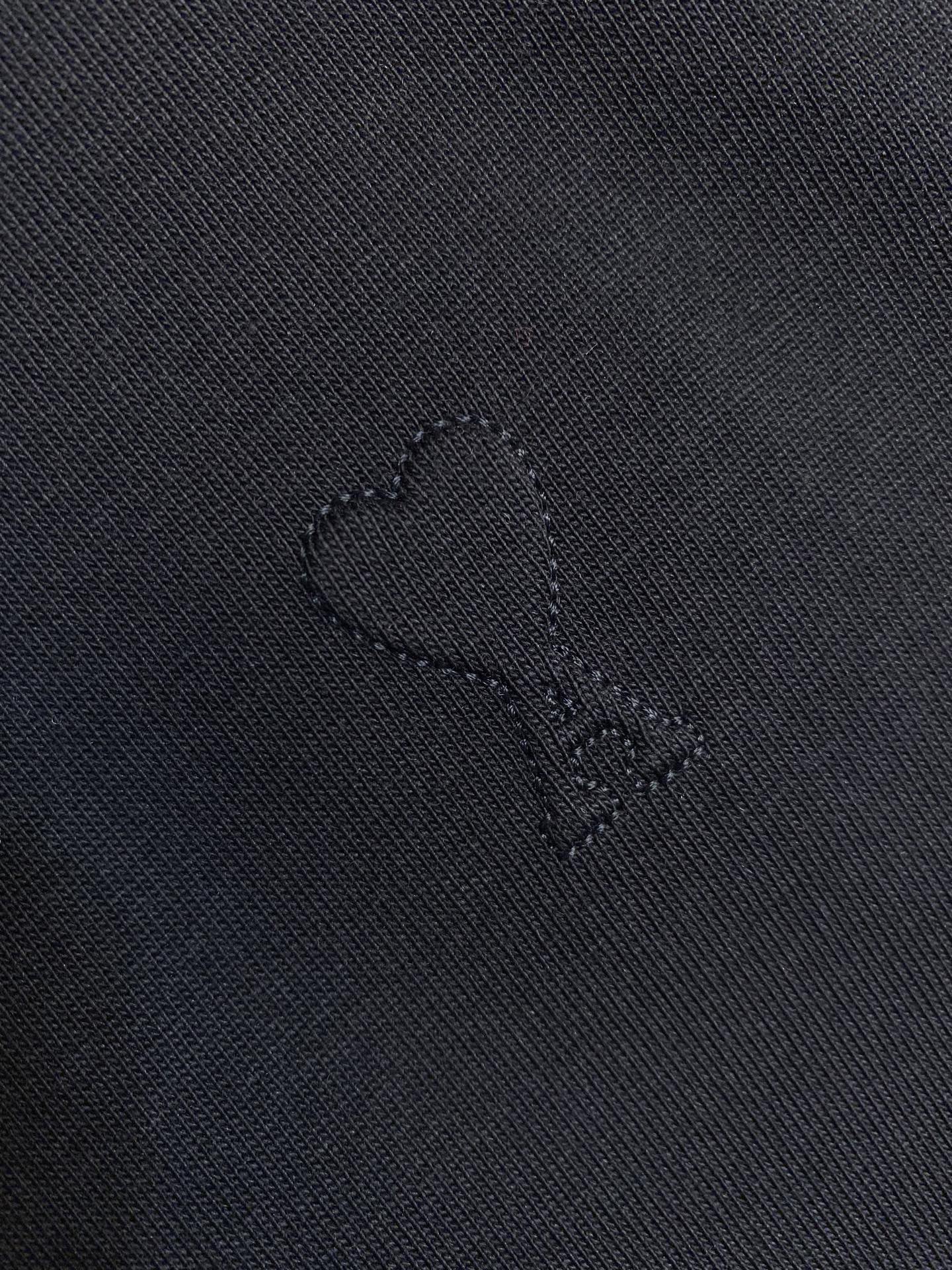 🌟🌟AMl……2025FW早秋新品男女同款重磅棉质立体爱心❤️/后背同色AMI刺绣宽松版棉质半袖T恤洗涤