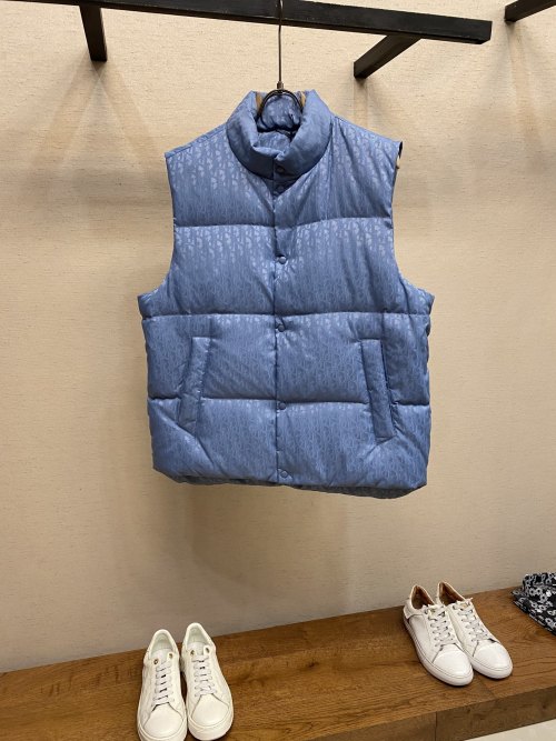 Dior Oblique Jacquard Padded Vest, Classic CD Design, Down Filled