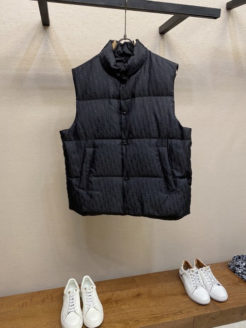 Dior Oblique Jacquard Padded Down Vest - Classic, Stylish, and Warm 1 Dior Oblique Jacquard Padded Down Vest - Classic, Stylish, and Warm