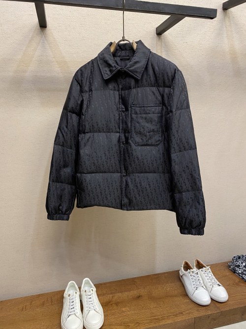 Dior Oblique Jacquard Down Jacket, High-Density Nylon, Water & Dust Proof 1 Dior Oblique Jacquard Down Jacket, High-Density Nylon, Water & Dust Proof