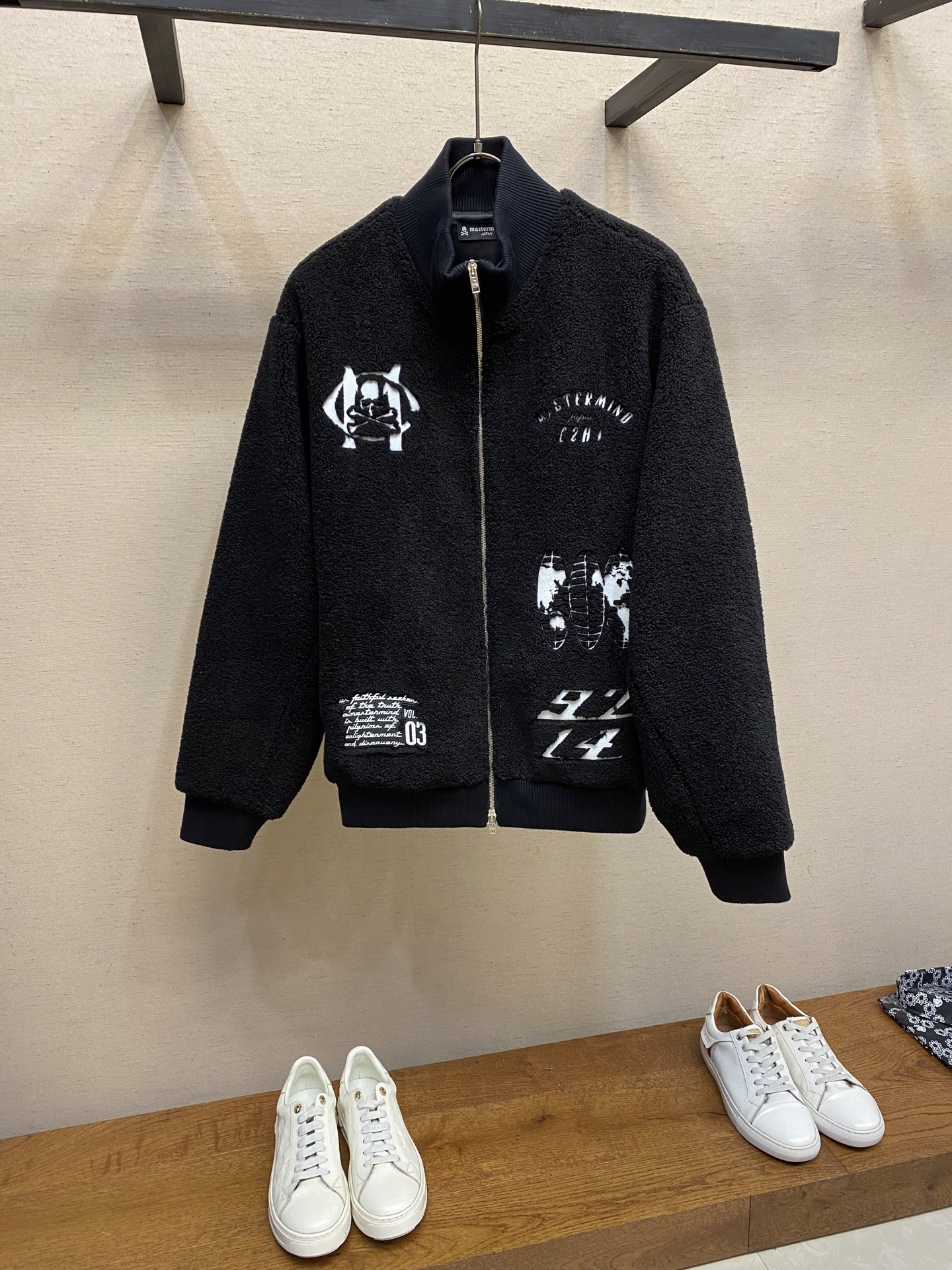 NO:595100,Mastermind19860909Mastermind X C2H4联名款夹克冬装毛毛外套 重工万针刺绣工艺 定做五金 宽松百搭 男女同款 尺码S-XL,,jackets & coats,jackets & coats,alexander wang,Men's clothing