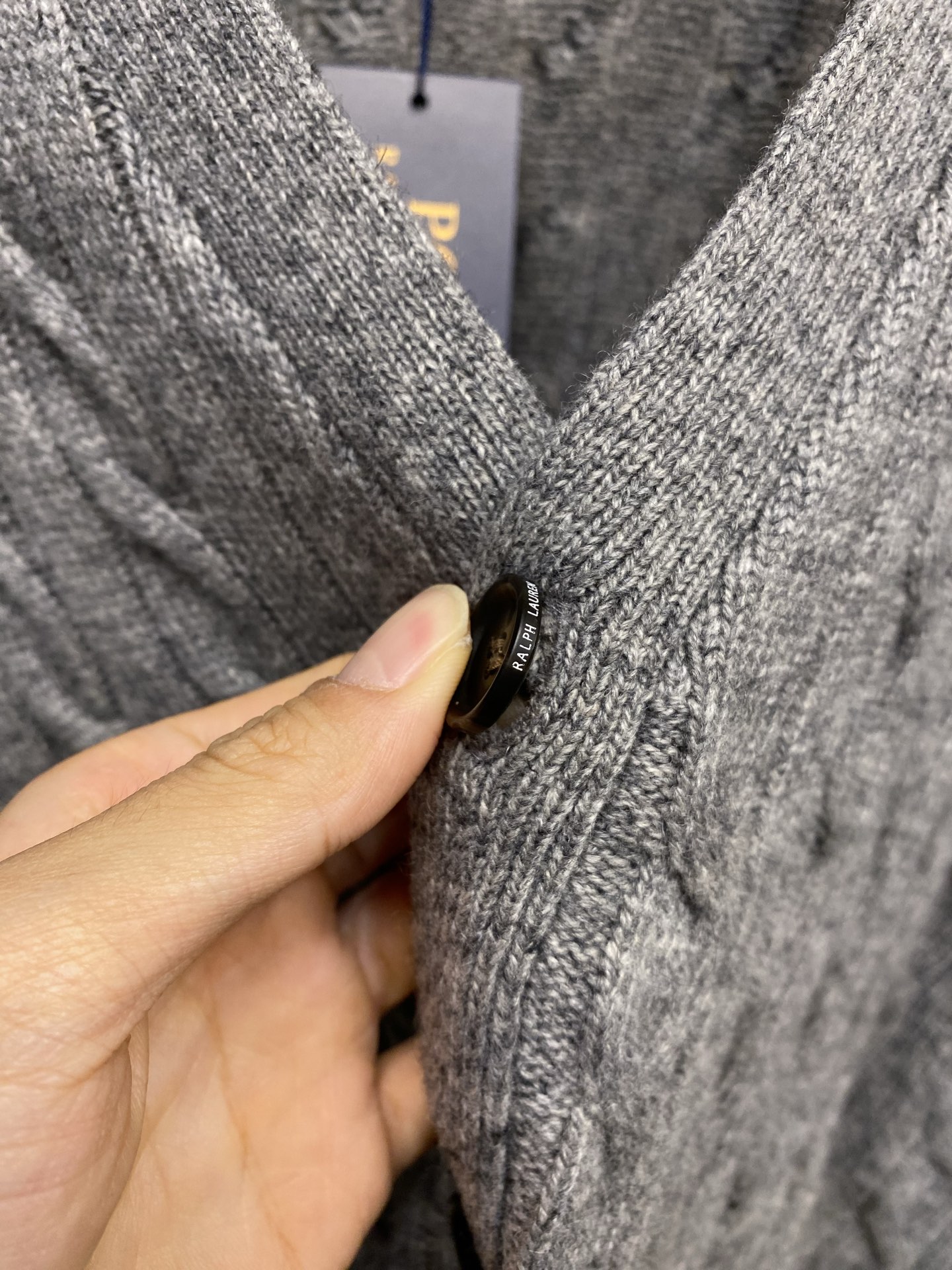 🌟🌟 RalP🆕h Lauren 经典款V领纯色小马刺绣logo针织开衫长袖拉夫劳伦RalP🆕h Lau