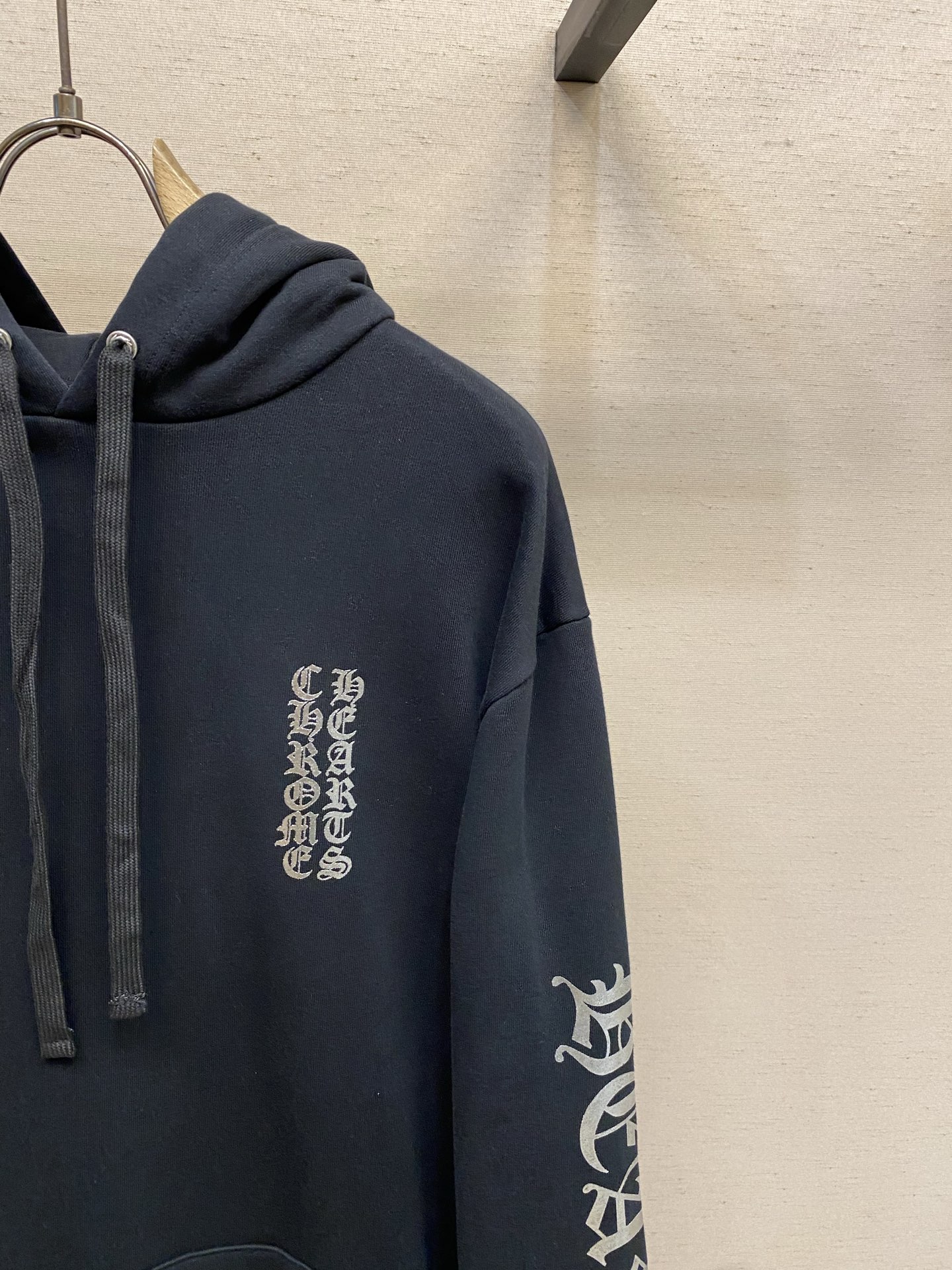 🌟🌟 Chrome Hearts25SS1988限定锡箔色印字连帽卫衣 400克奥代尔绒卫衣料 440克