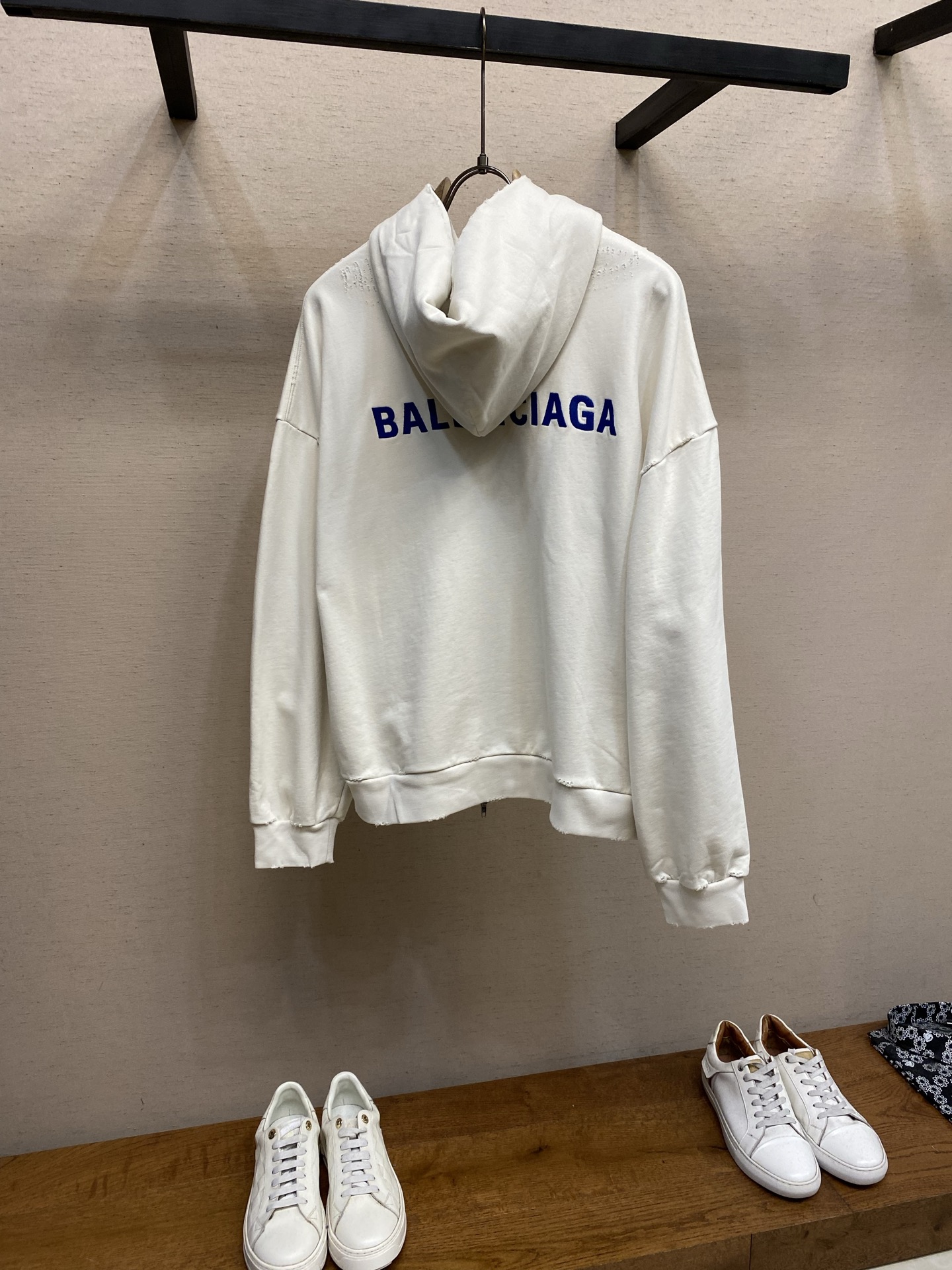 🌟🌟Balenciaga 字母刺绣连帽拉链长袖卫衣 正品9200购入开发 400克100%精梳棉巴黎毛圈