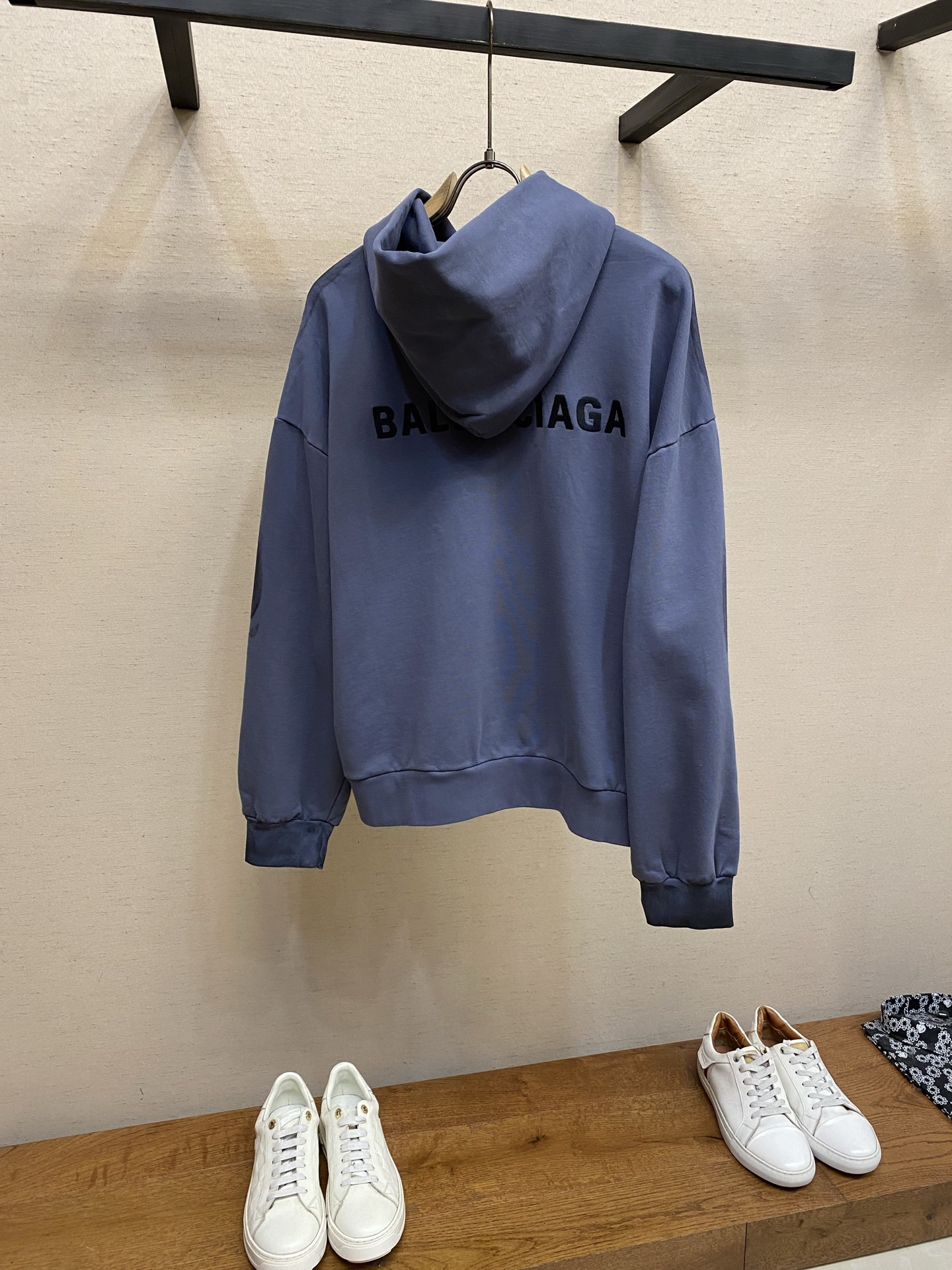 🌟🌟Balenciaga 连帽字母刺绣手绘长袖卫衣外套 正品11500购入开发 400克100%精梳棉巴