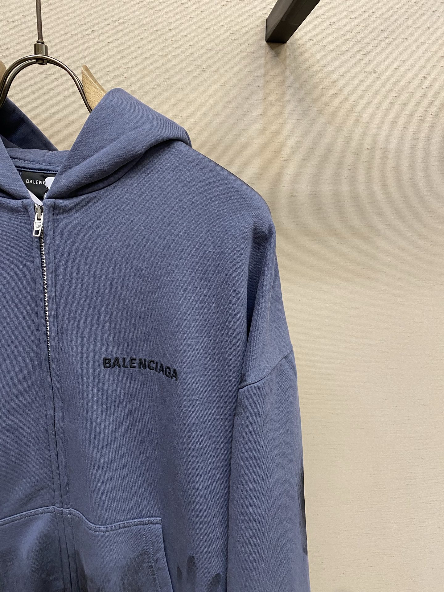 🌟🌟Balenciaga 连帽字母刺绣手绘长袖卫衣外套 正品11500购入开发 400克100%精梳棉巴