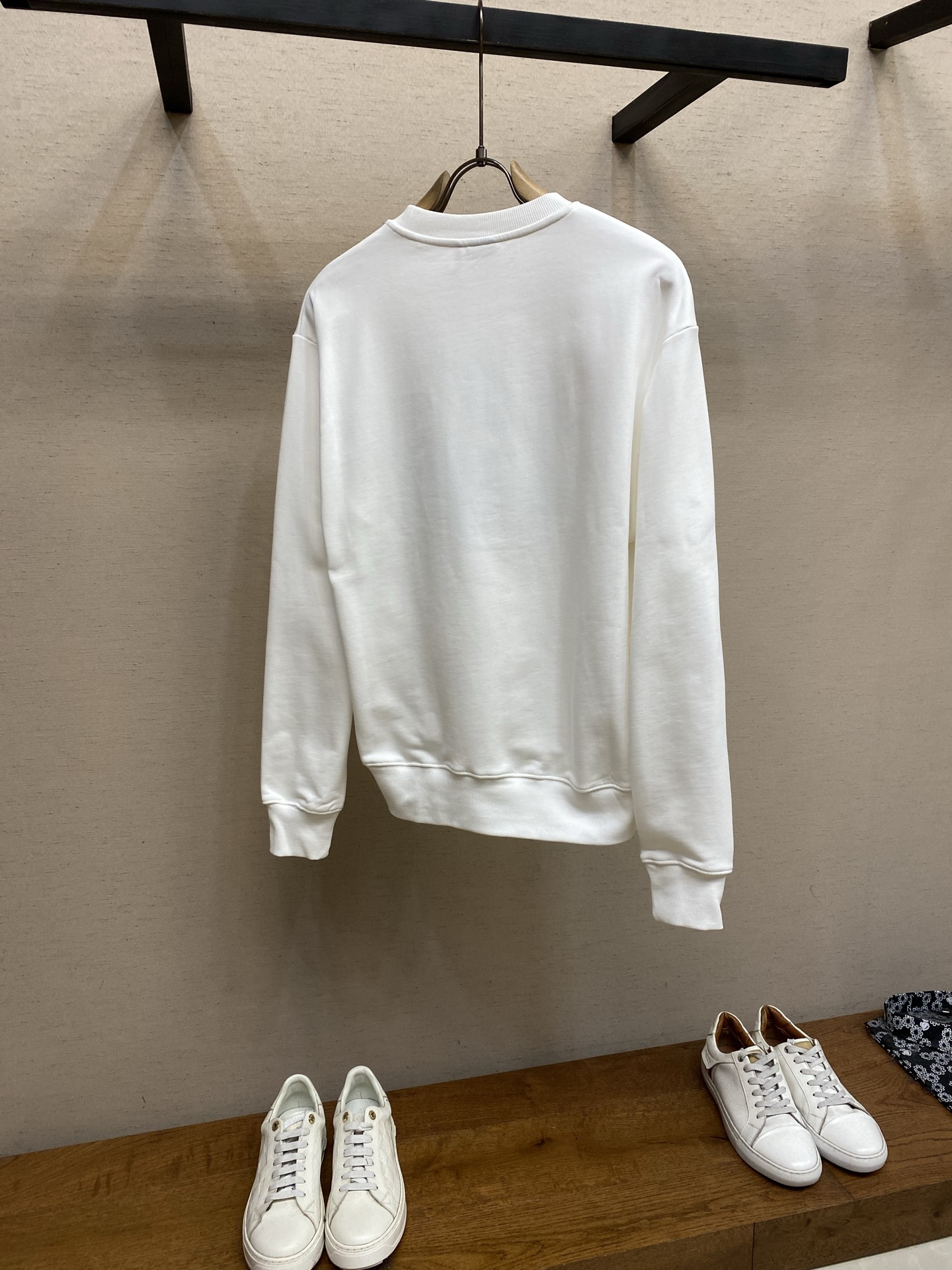 🌟🌟Dior 25新款卫衣白色棉质起绒面料 Dior Clover 图案刺绣乔纳森·安德森 (Jonat