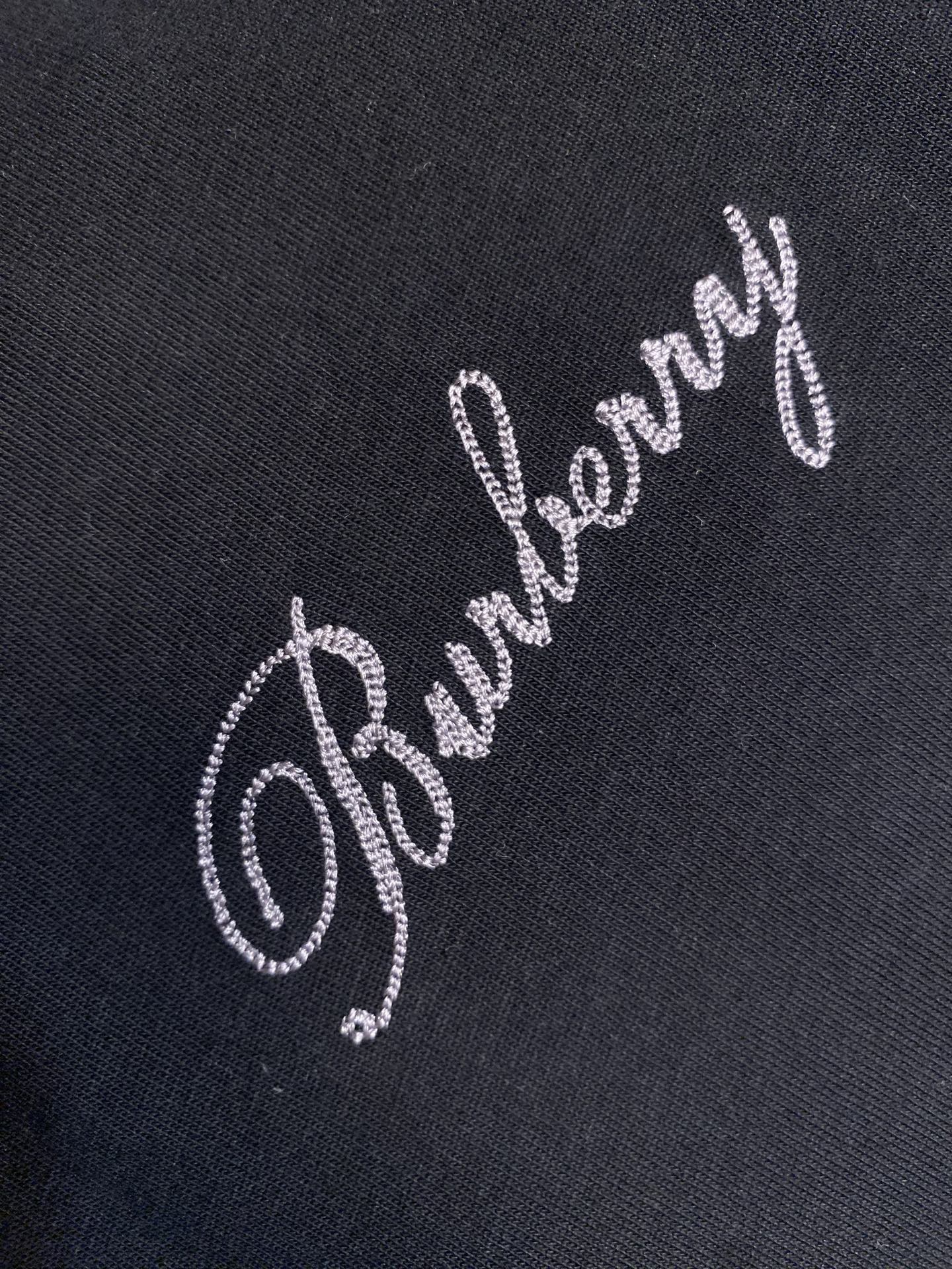 🌟🌟BBR Burberry男士短袖T恤， 柔软透气，夏天穿超舒服!背部草书Logo+格纹刺绣，细节满分