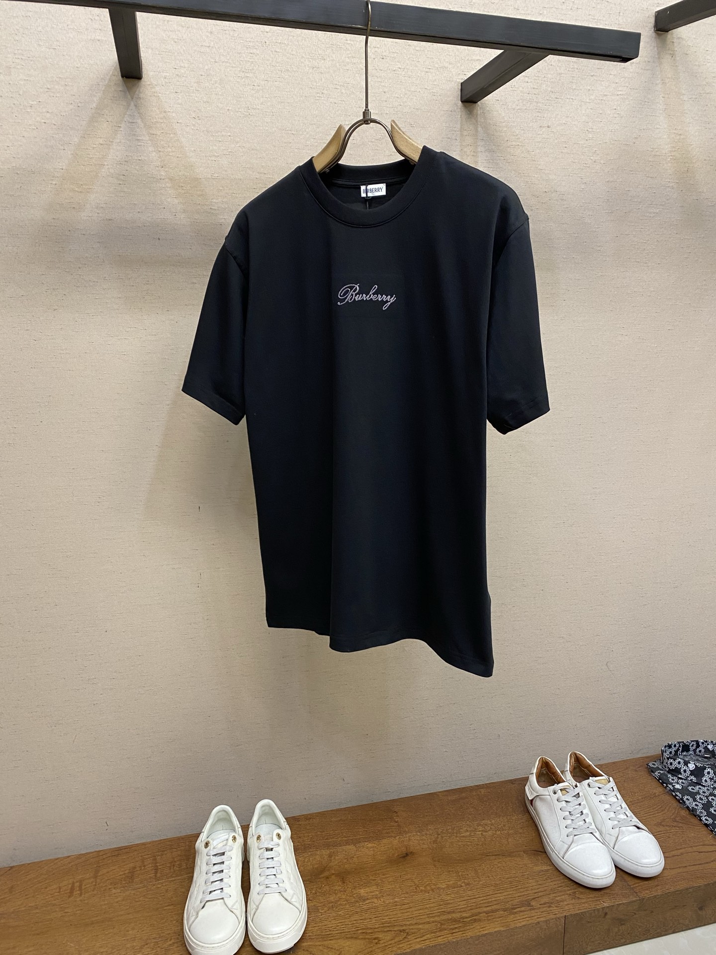 🌟🌟BBR Burberry男士短袖T恤， 柔软透气，夏天穿超舒服!背部草书Logo+格纹刺绣，细节满分