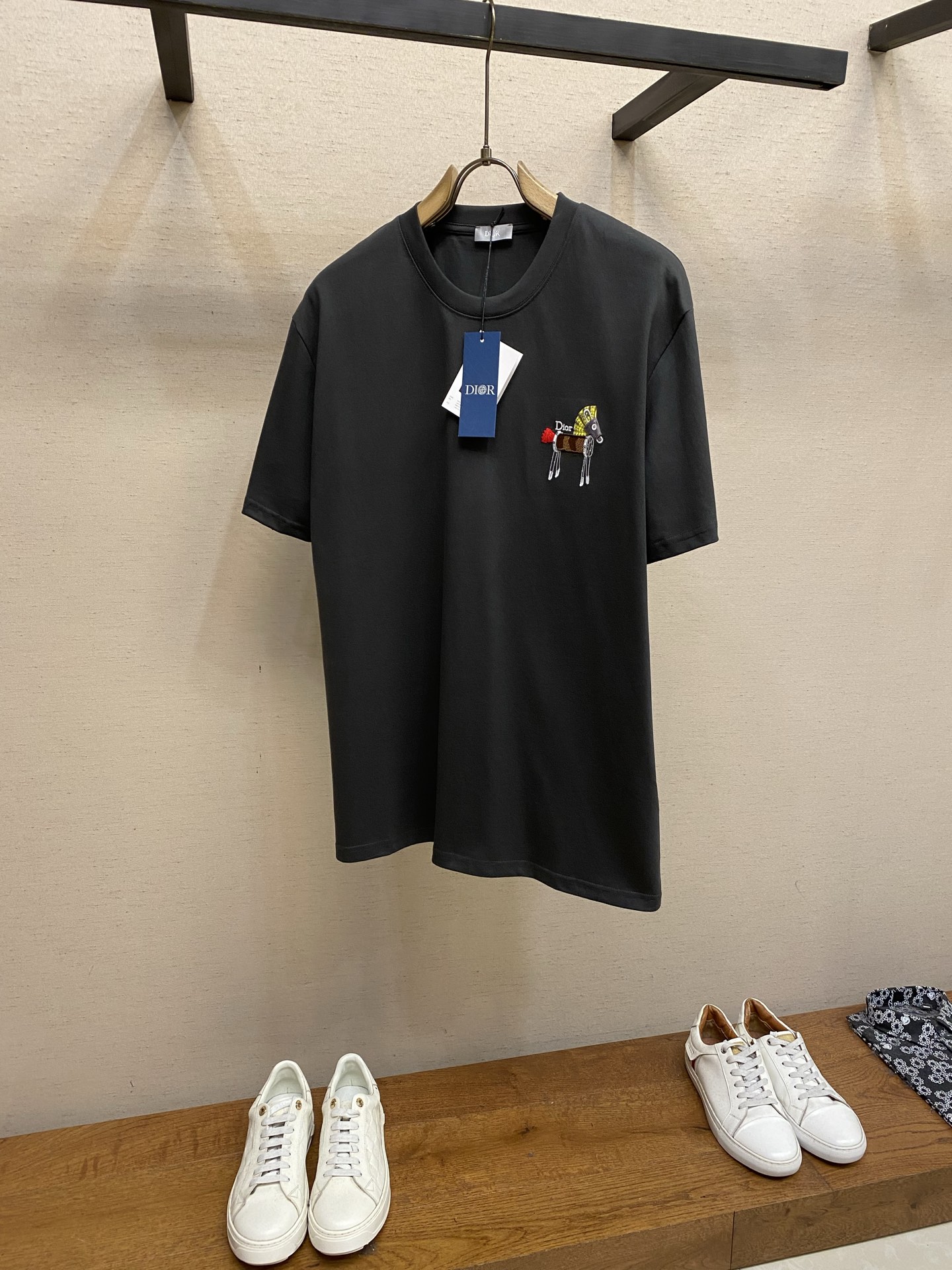 디올 로고 프린트 코튼 반팔 티셔츠 남녀공용 1482 Dior T Shirt