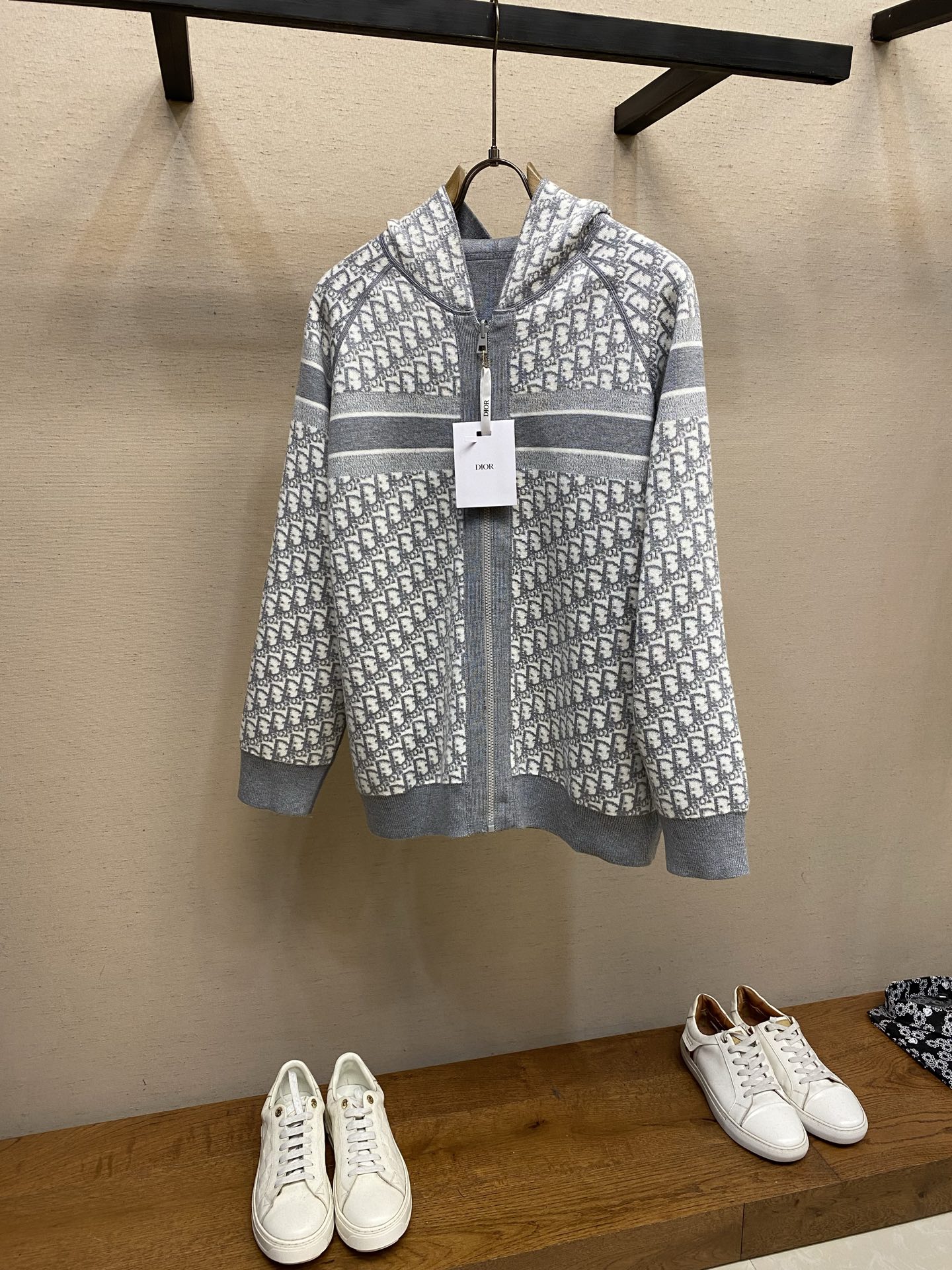Dior Gray Monogram Zip Jacket