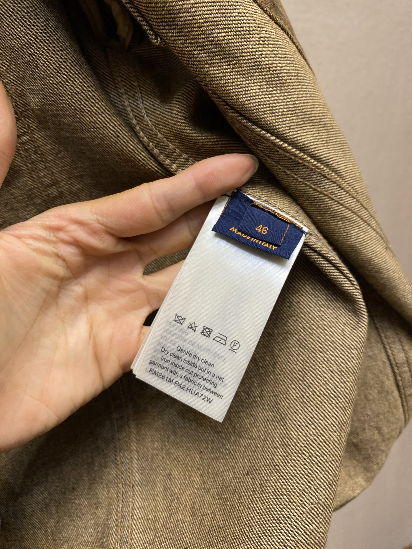 。（上衣）🌟🌟1V 1V/路易 SS26 春夏系列 砂洗丹宁翻领牛仔外套尺码：S-XL